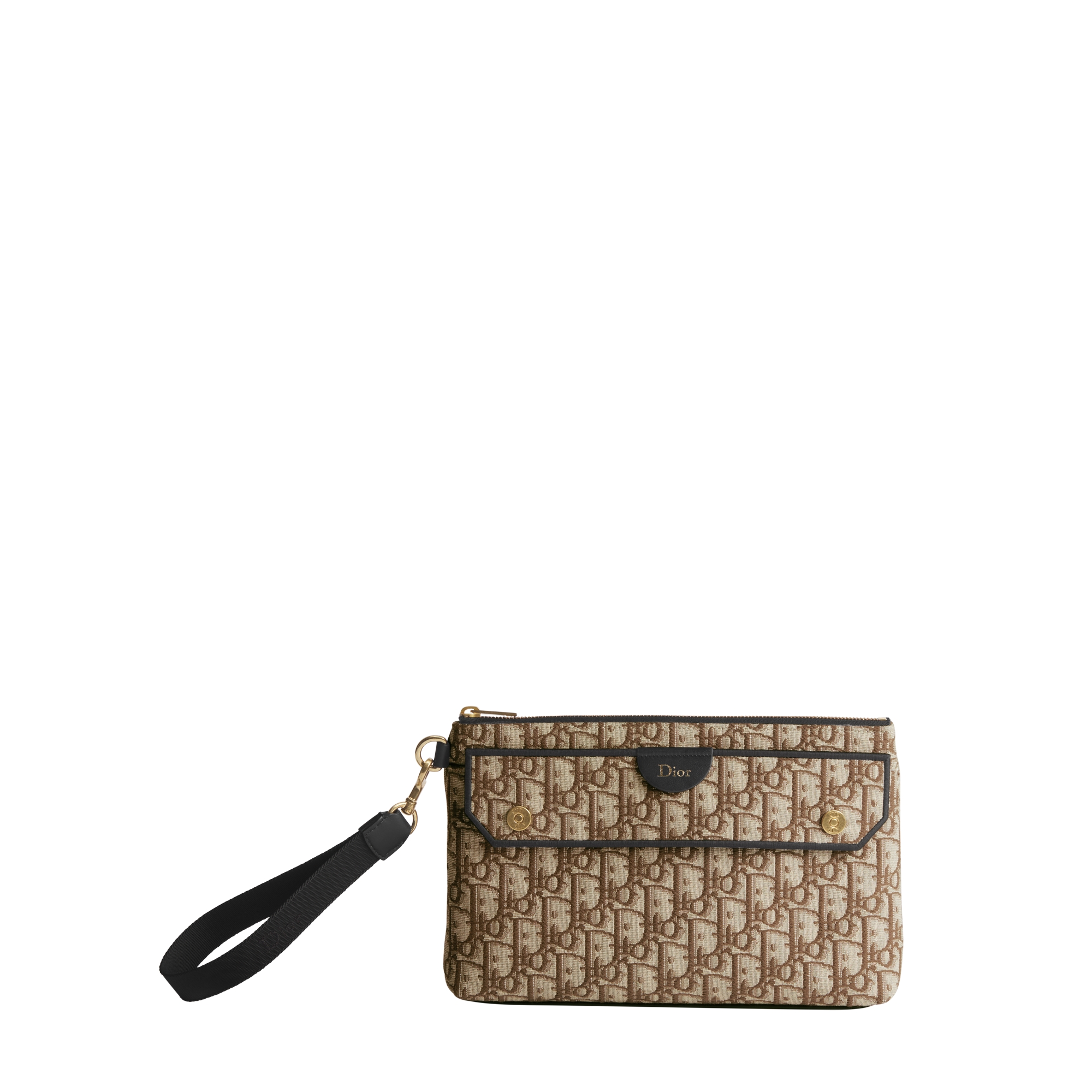Pocket Dior Jett A5 Triangle Pouch Brown Dior Oblique Jacquard | DIOR