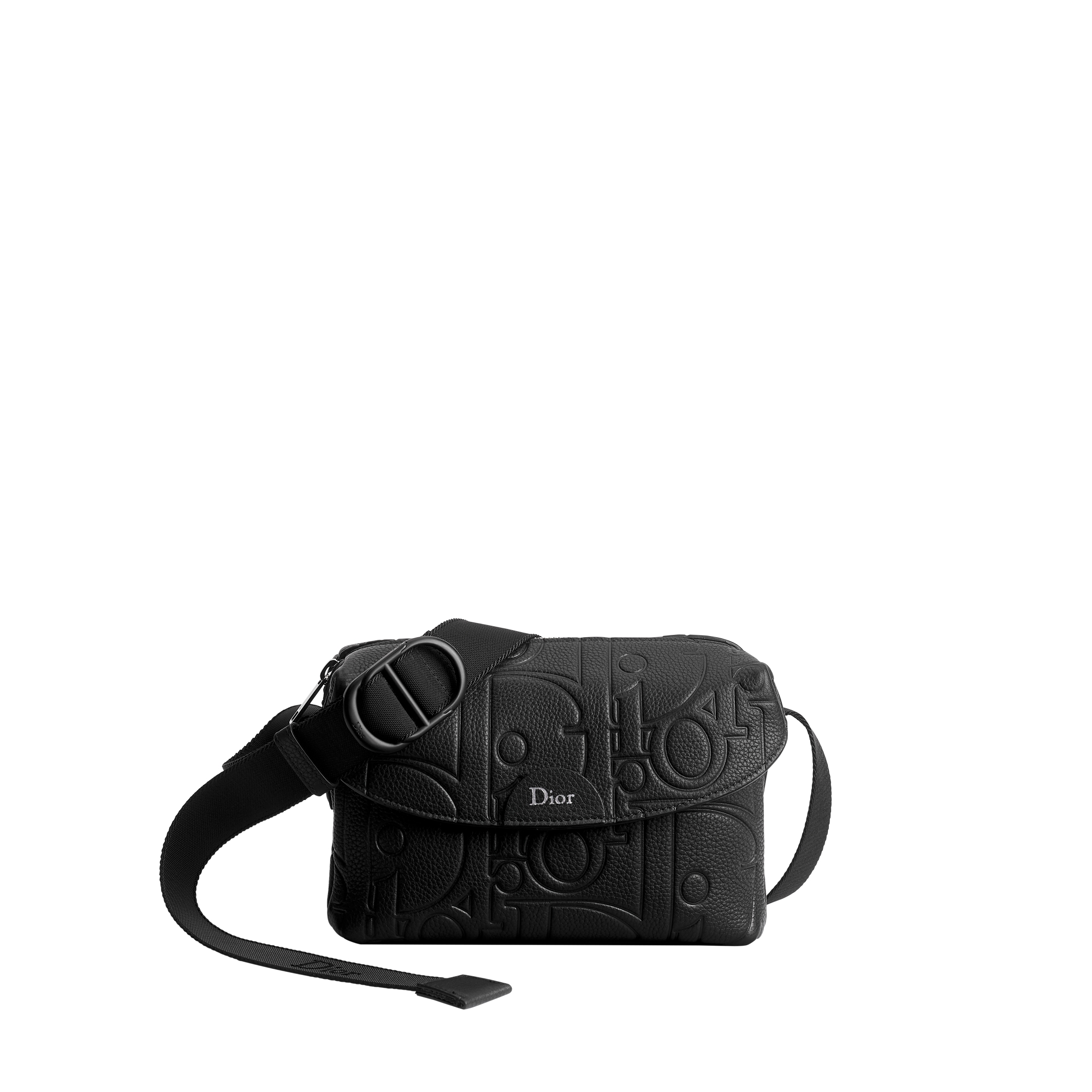 Mini Dior Jett Zipped Messenger Bag Black Dior Gravity Leather | DIOR