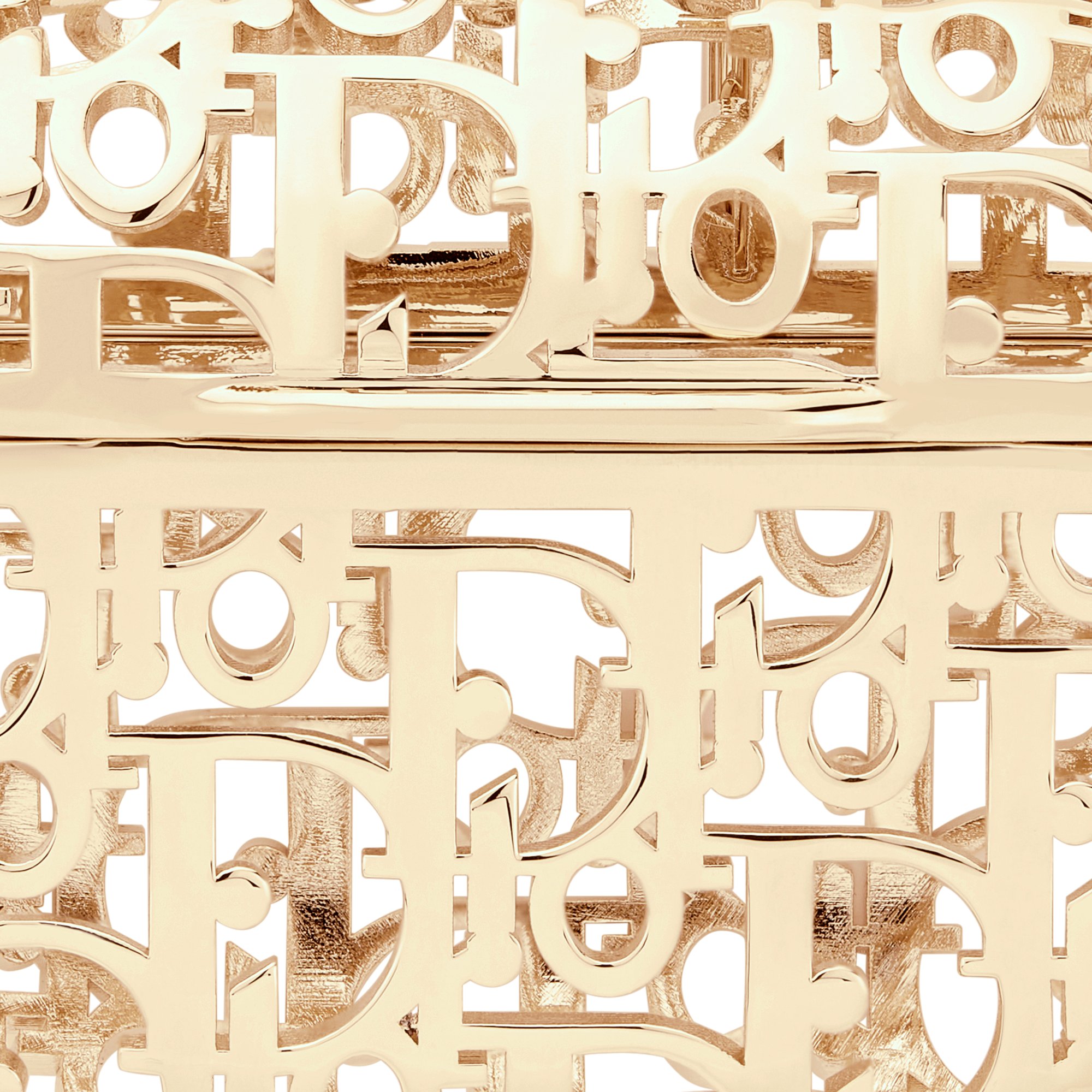 Case for AirPods Pro Gold-Finish Brass with Dior Oblique Motif | DIOR