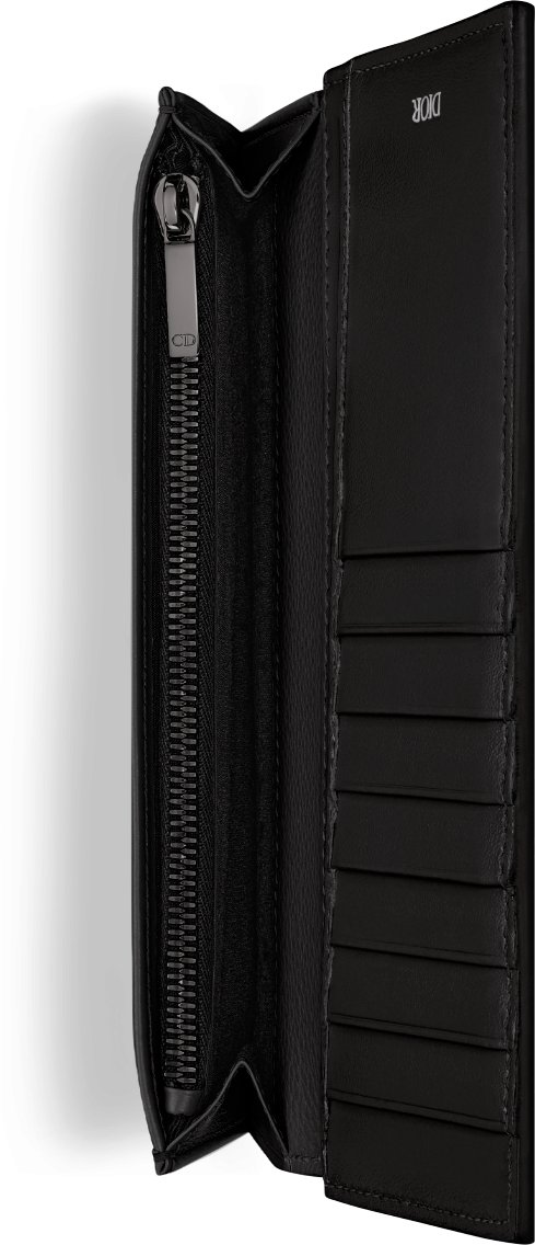 DIOR | CD Icon バーティカル 2つ折りウォレット グレインドカーフスキン