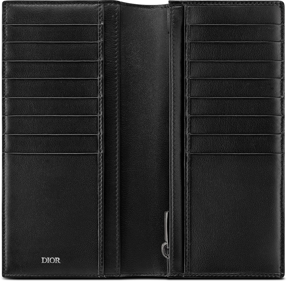 DIOR | CD Icon バーティカル 2つ折りウォレット グレインドカーフスキン