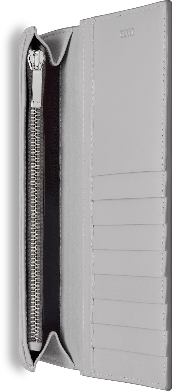 My Dior Hibiscus L-Zip Wallet Black Cannage Lambskin | DIOR