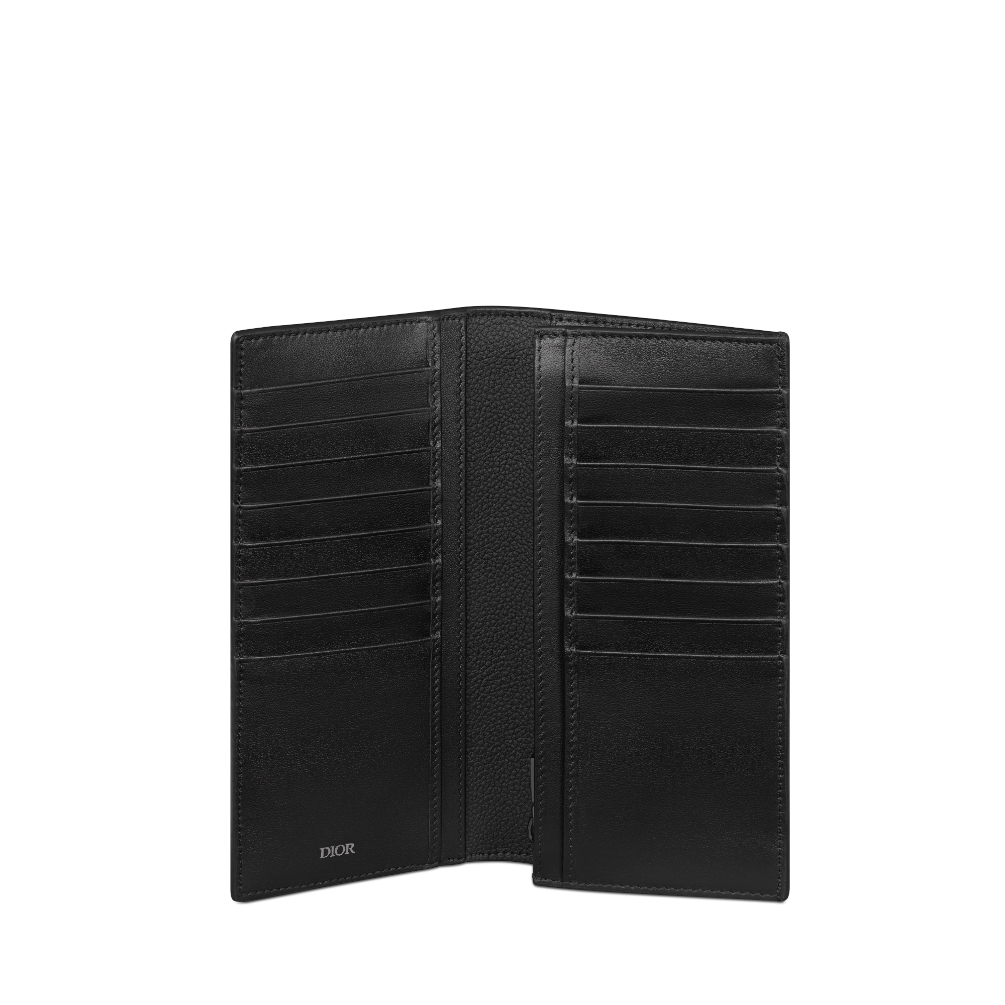 Langes Bifold-Portemonnaie Dior Gravity Leder in Schwarz E07