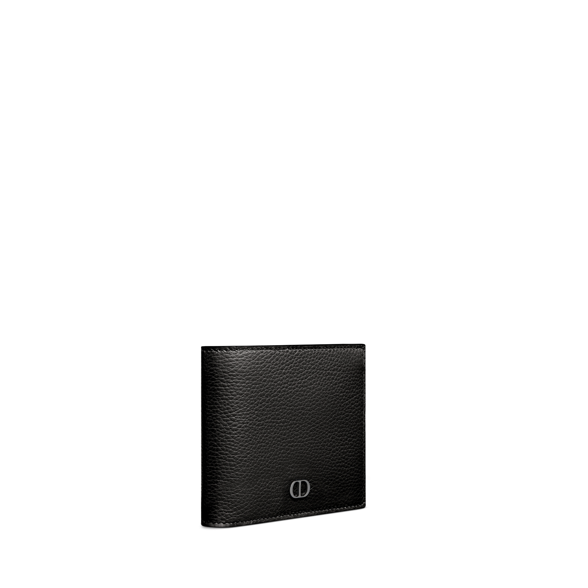 CD Icon Bifold Wallet Black Grained Calfskin E03