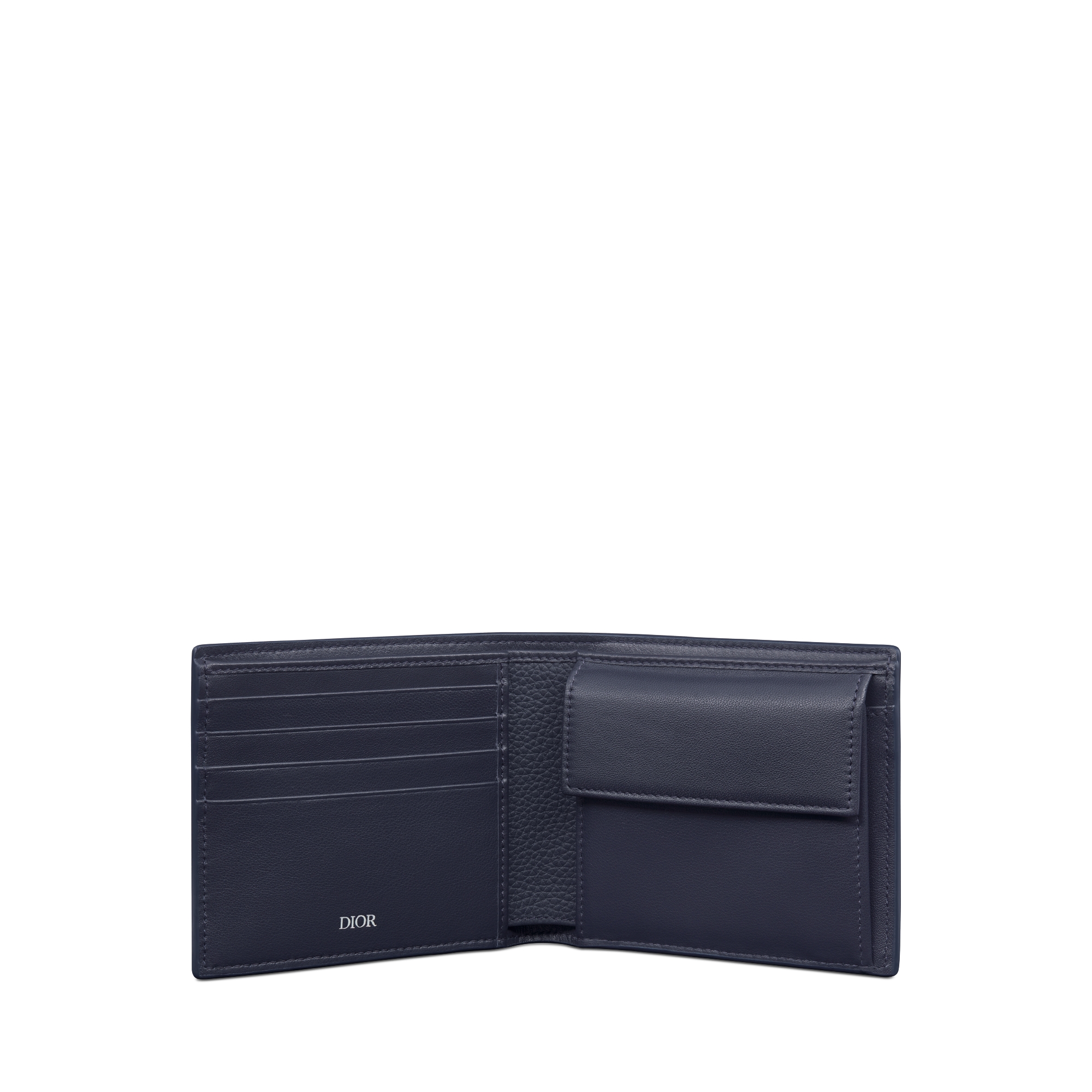 Christian Dior / CDアイコンバイフォールドウォレット ネイビー Christian Dior Coated Canvas Calfskin CD Diamond Bifold Wallet