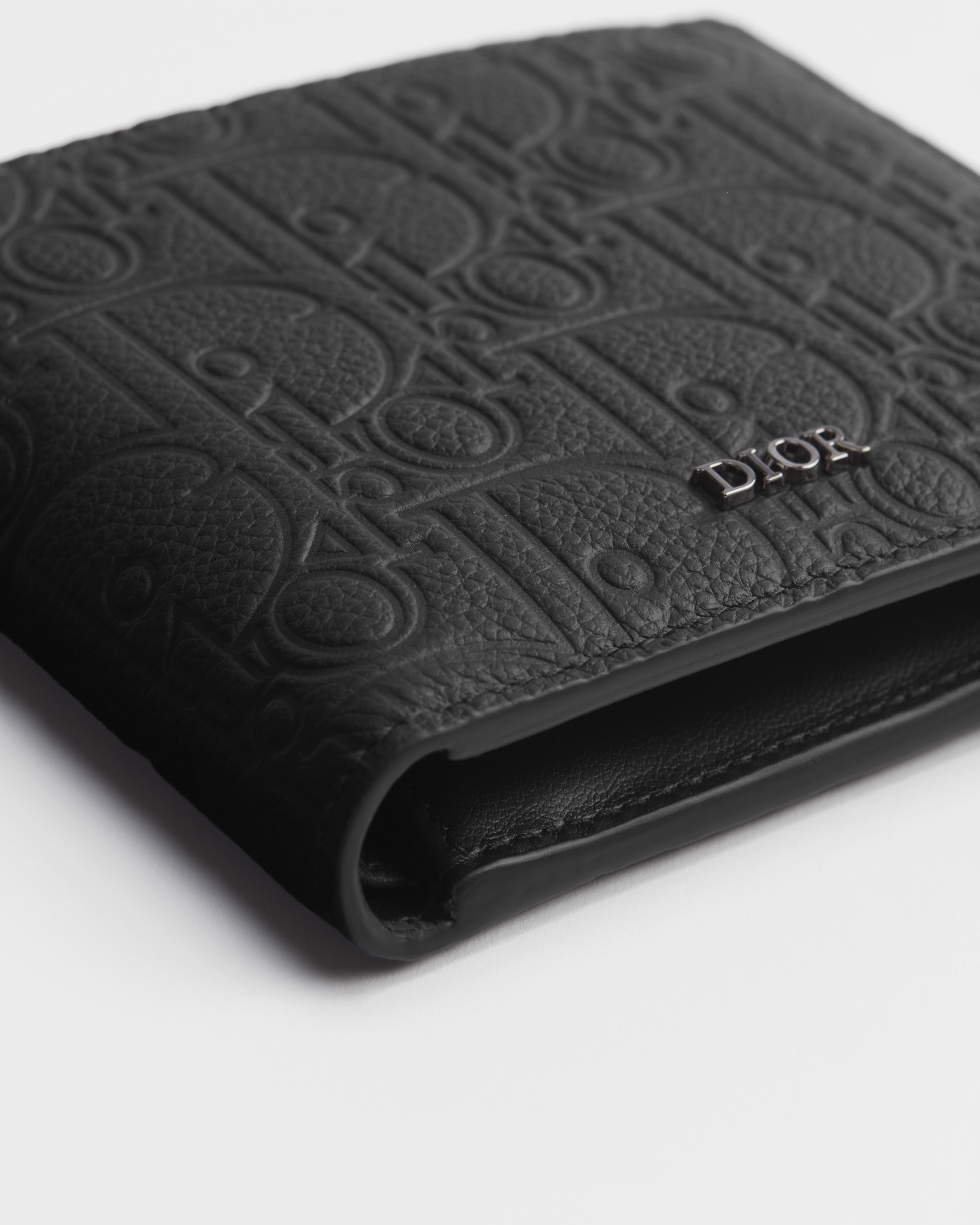Bifold Wallet Black Dior Gravity Leather E09
