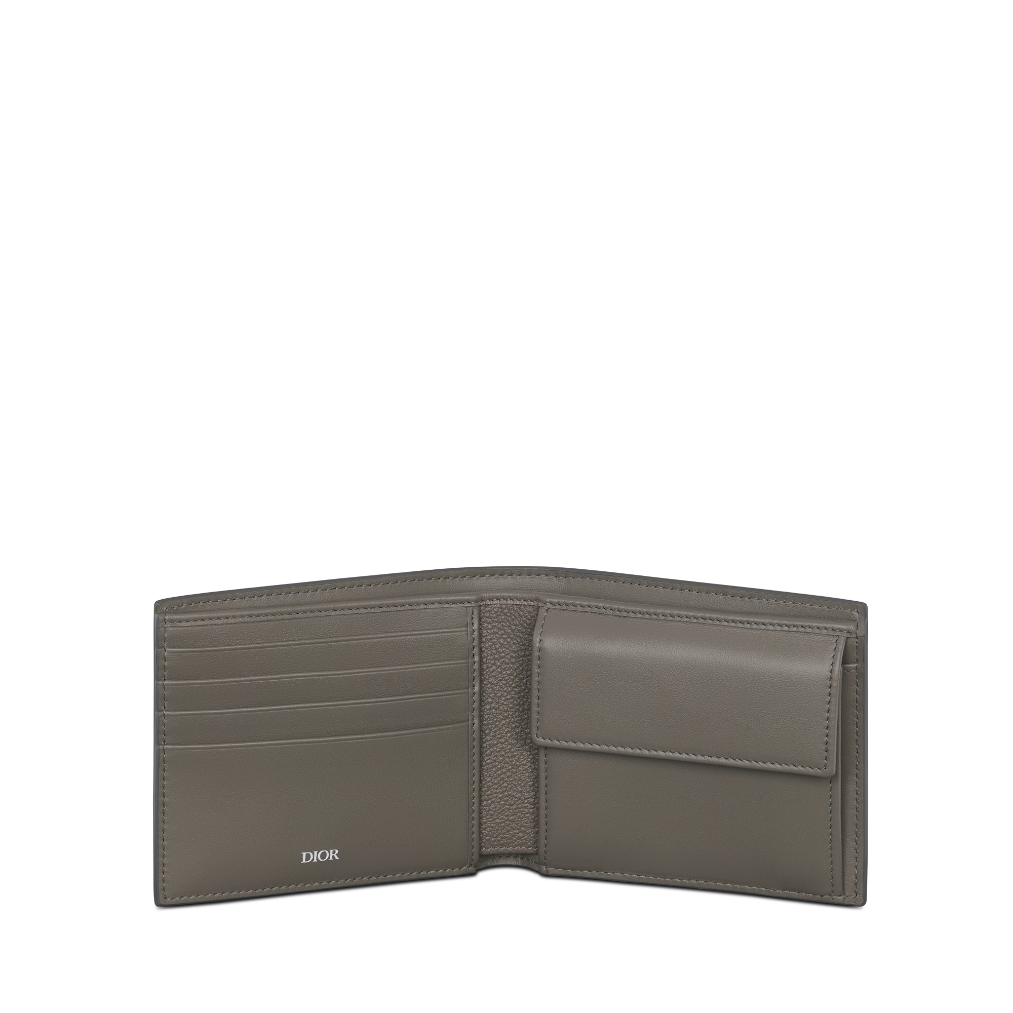 Bifold-Portemonnaie Dior Gravity Leder in Grau E06