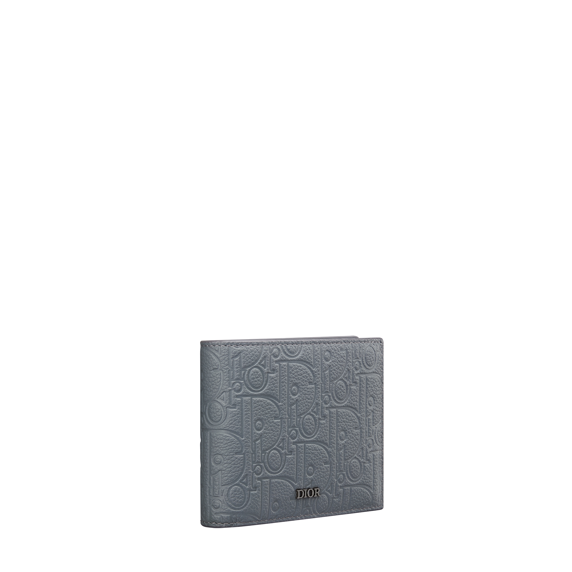 Bifold Wallet Deep Gray Dior Gravity Leather E03