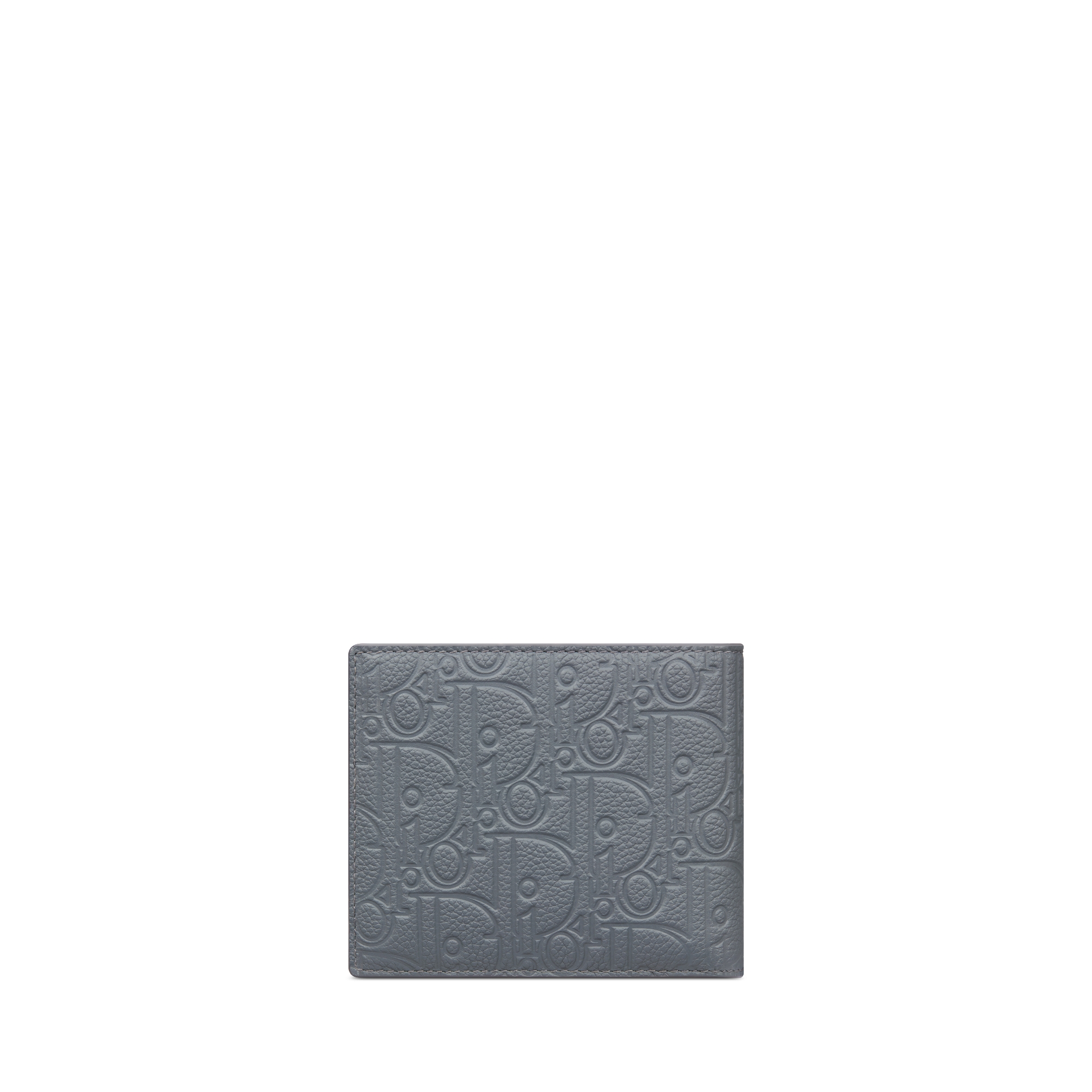 Bifold Wallet Deep Gray Dior Gravity Leather E08