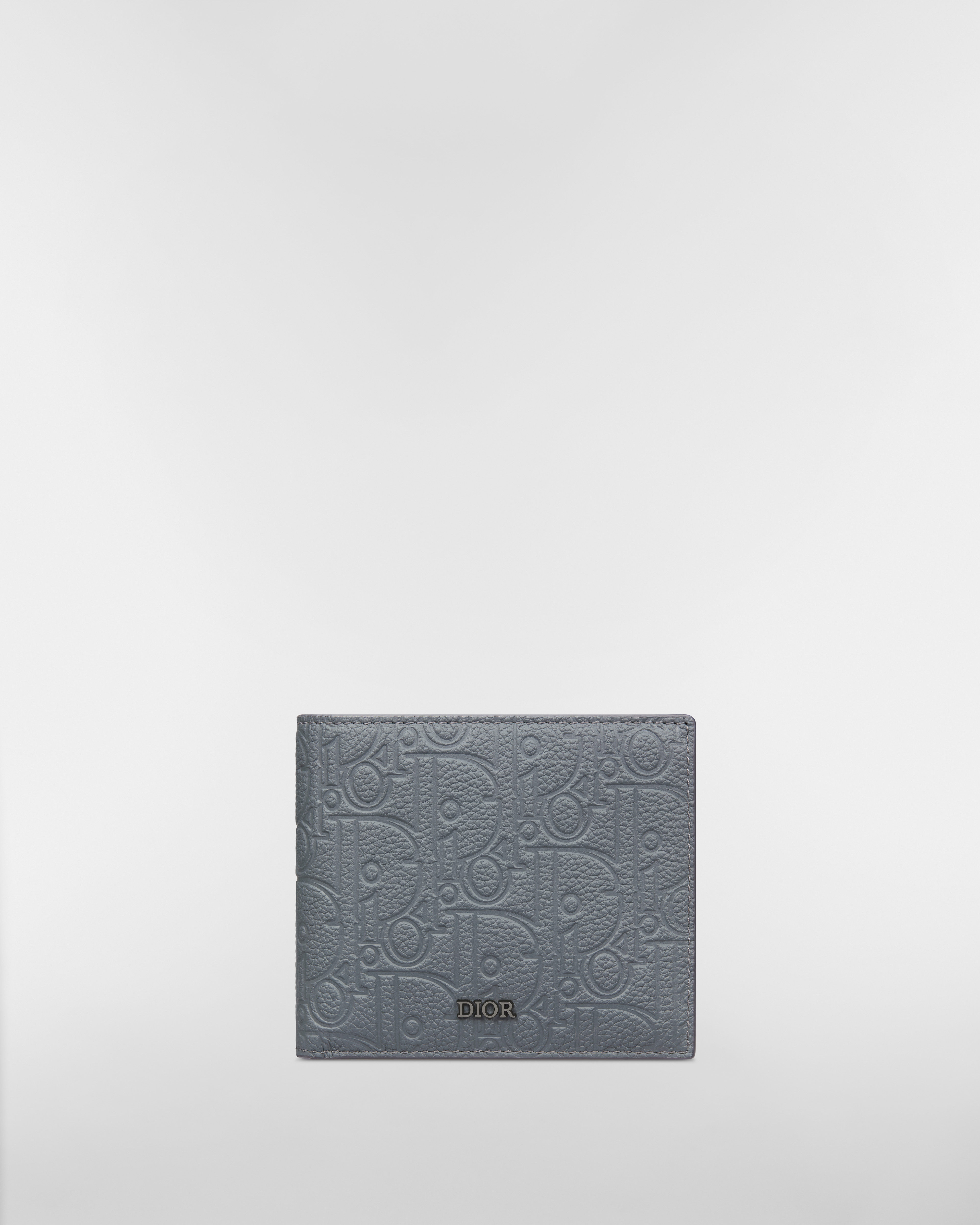 Bifold Wallet Deep Gray Dior Gravity Leather E01