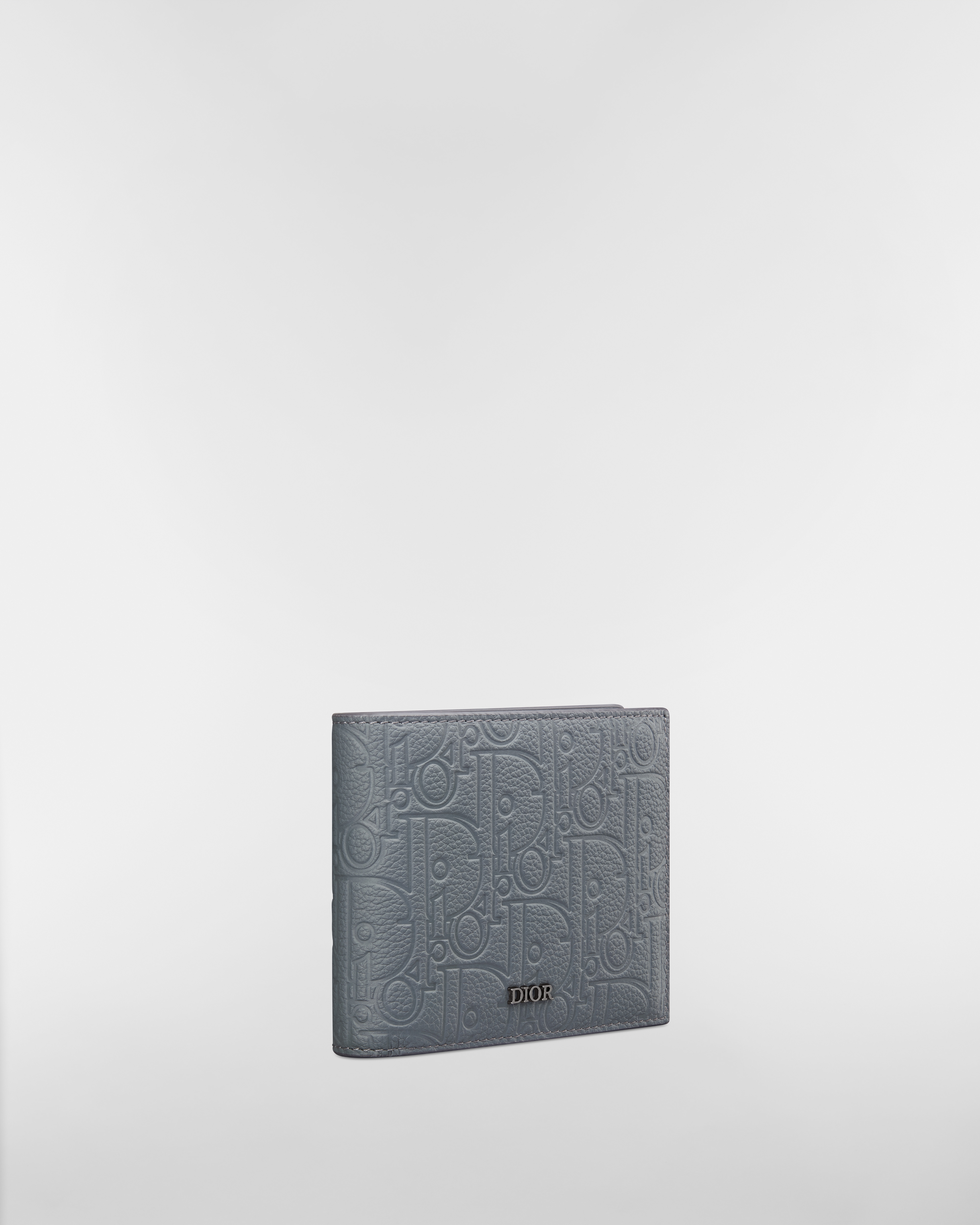 Portafoglio bifold Pelle Dior Gravity grigio scuro E03