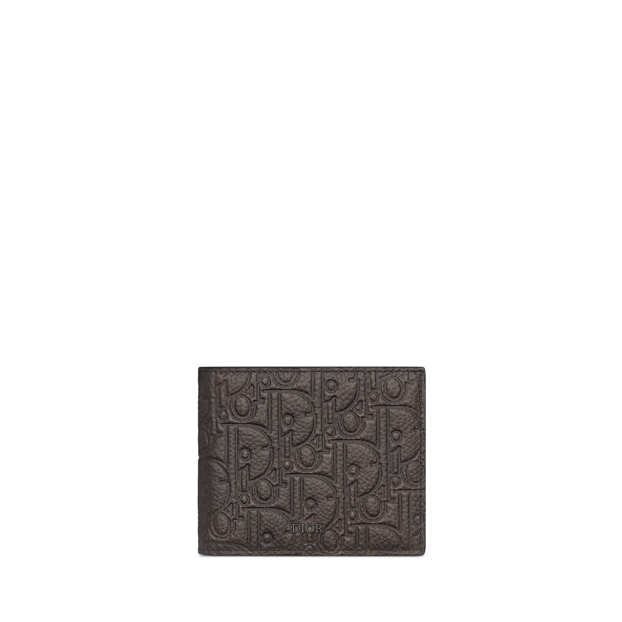 Bifold Wallet Brown Dior Gravity Vintage Leather E01