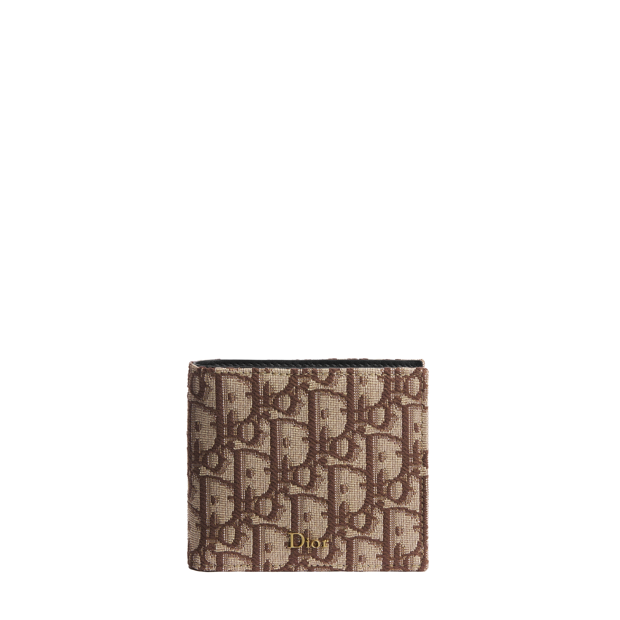 Bifold Wallet Brown Dior Oblique Jacquard E01