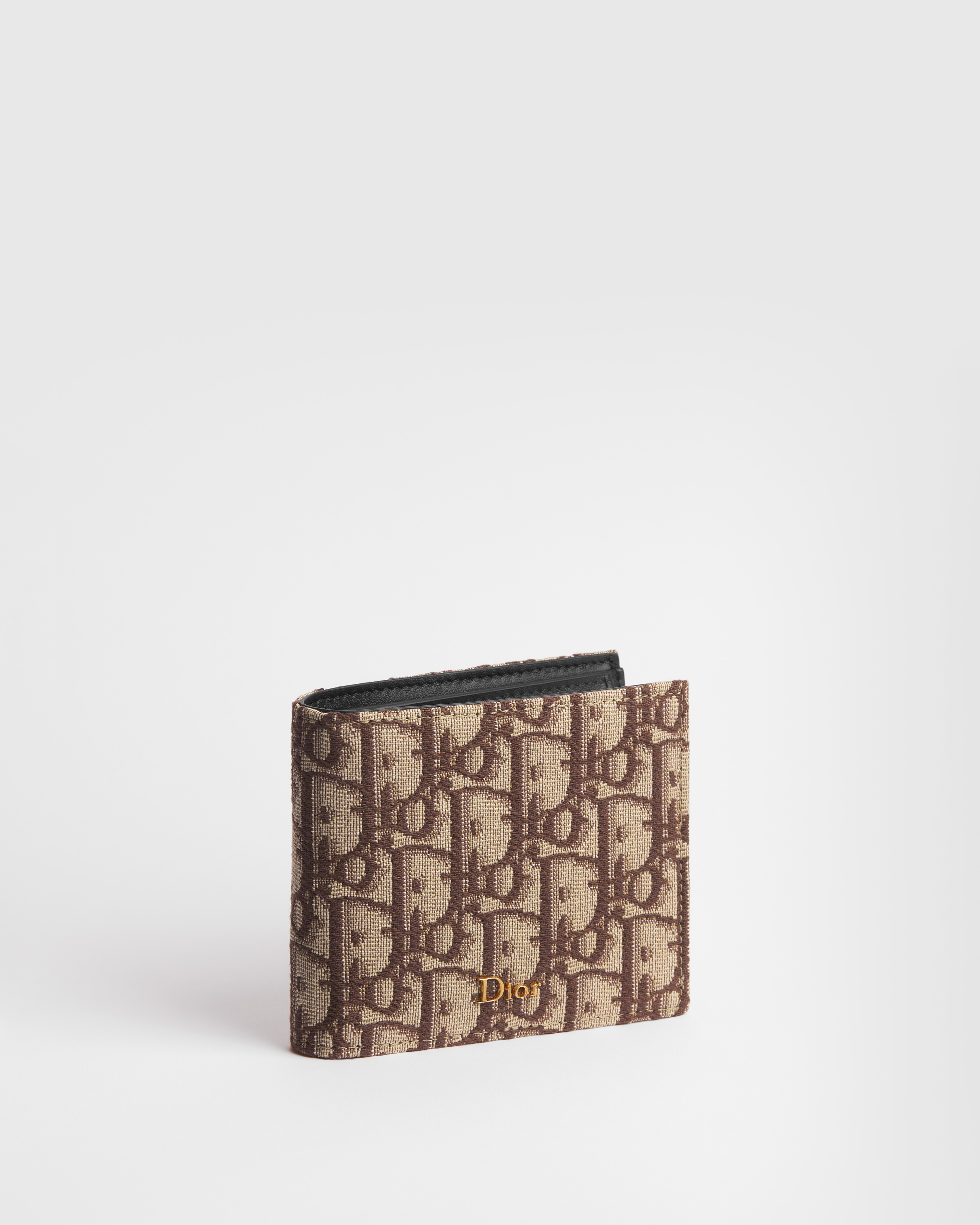Bifold Wallet Brown Dior Oblique Jacquard E03