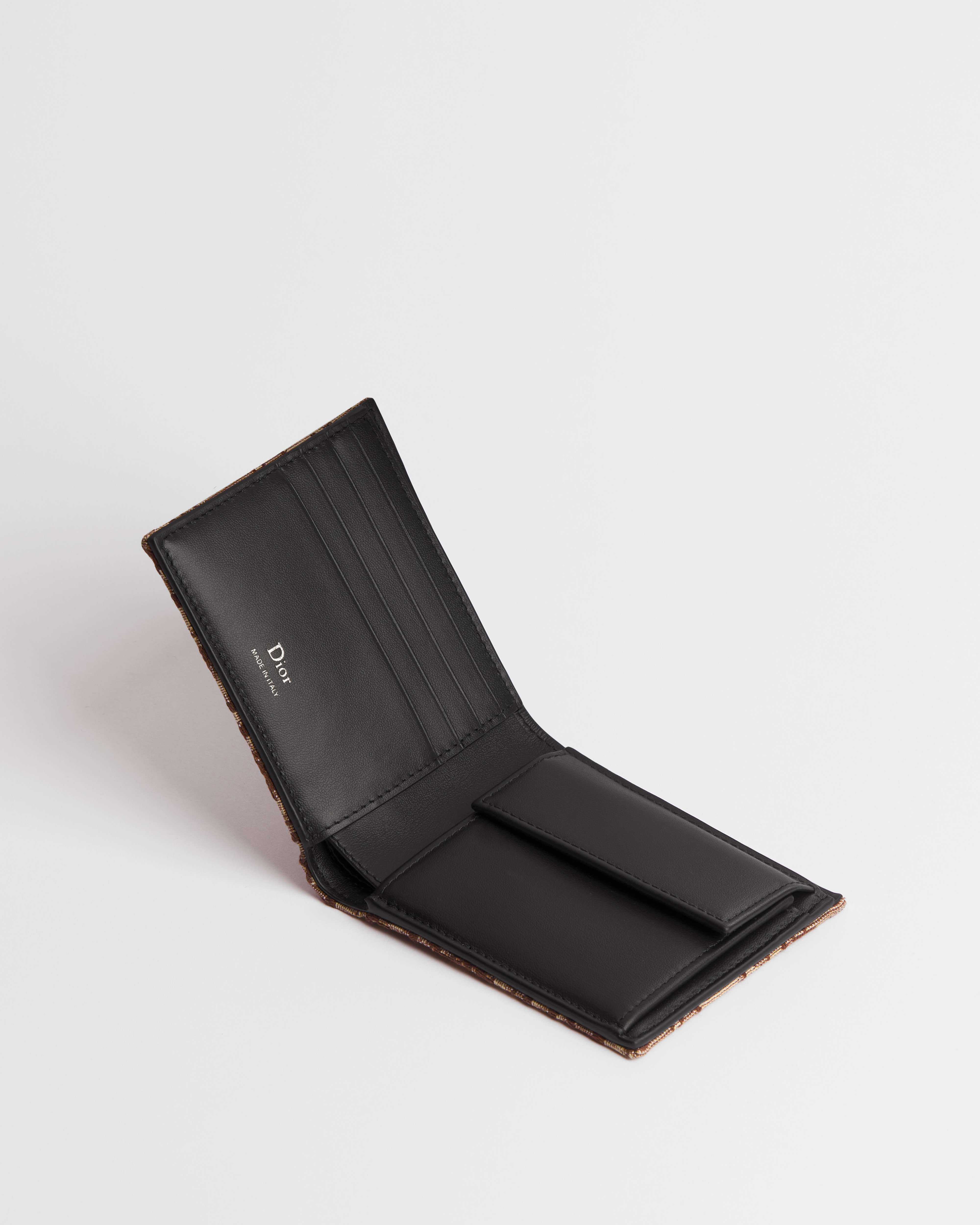 Bifold Wallet Brown Dior Oblique Jacquard E06