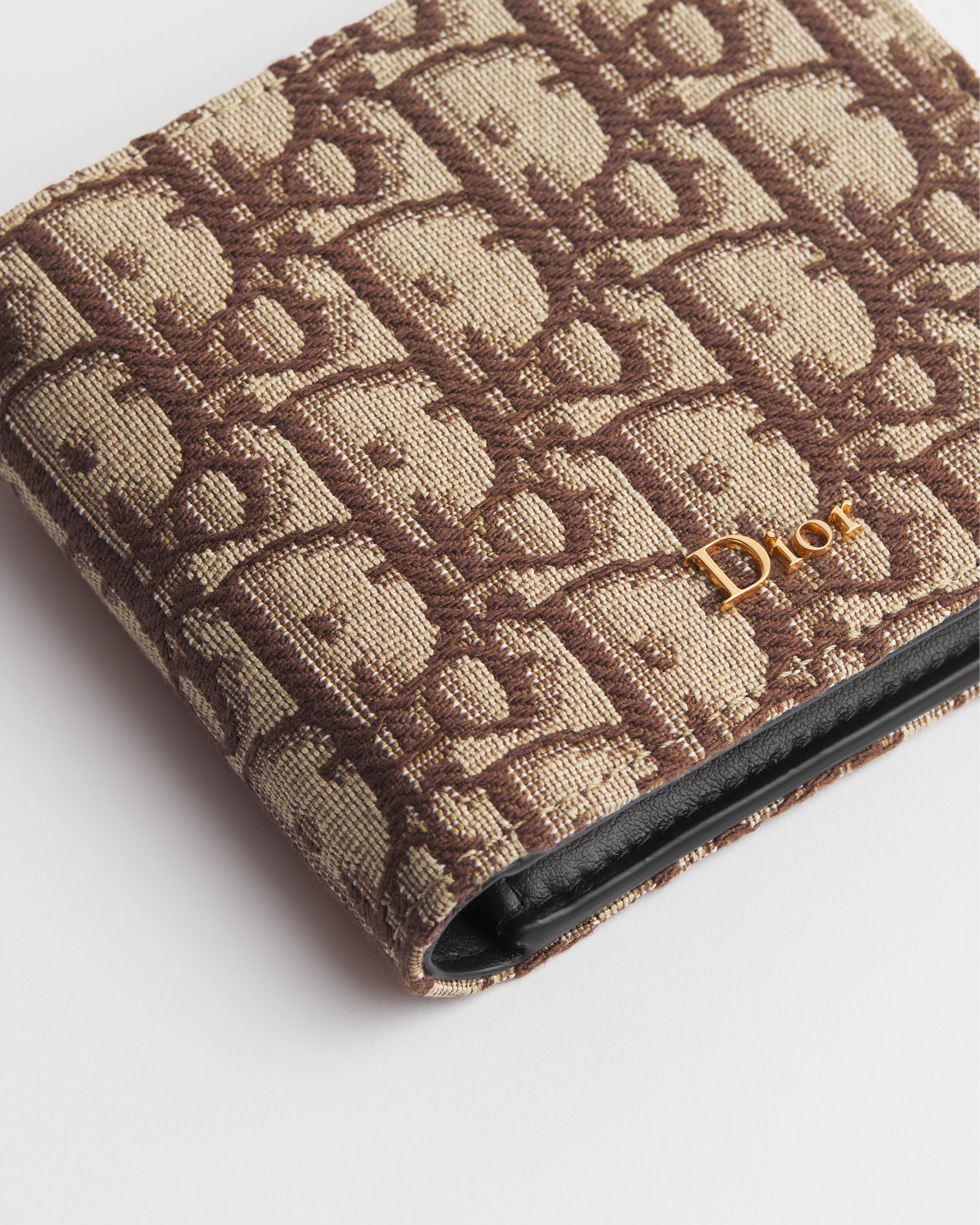 Bifold Wallet Brown Dior Oblique Jacquard E09