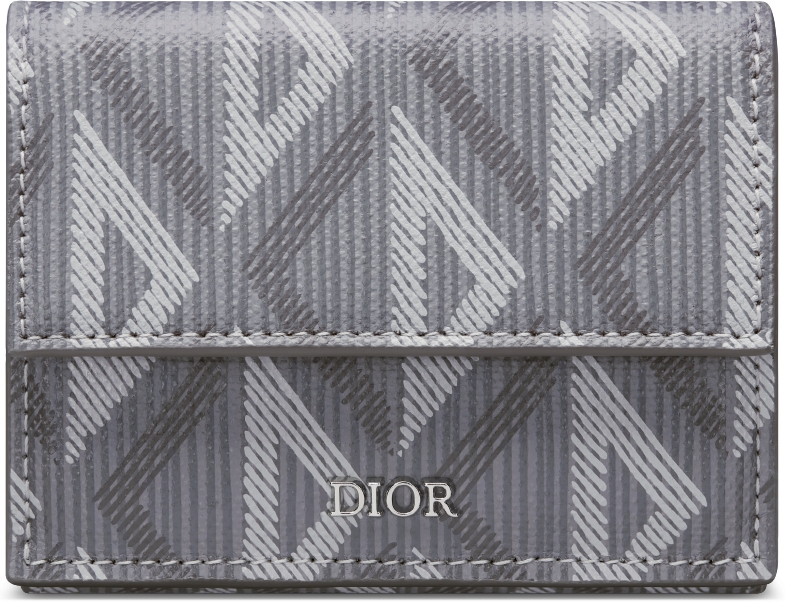 【公式】Dior - メンズ - 【日本限定】3つ折りウォレット CD Diamond キャンバス - サイズ U - グレー - ウオレット、財布 - ディオール オンライン ブティック