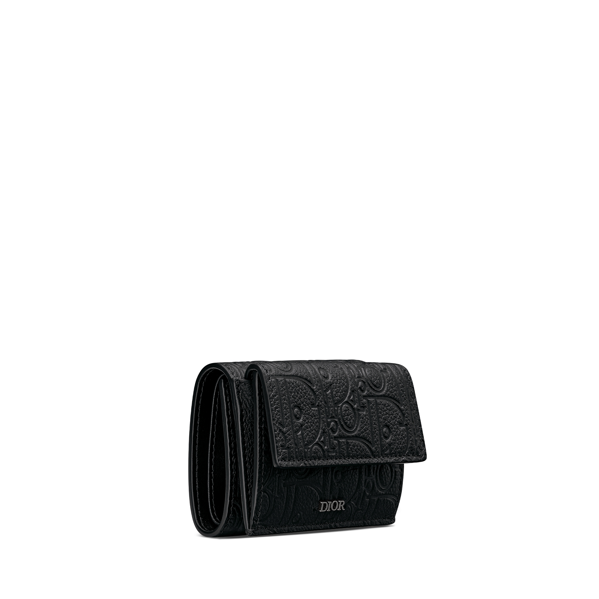 Dior ブラック レザー 三つ折り財布 DIOR | 3つ折りウォレット ディオール グラビティ レザー