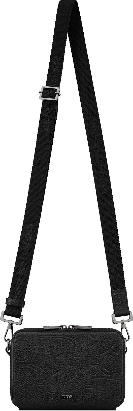 Zipped Pouch with Strap Unfolded view
