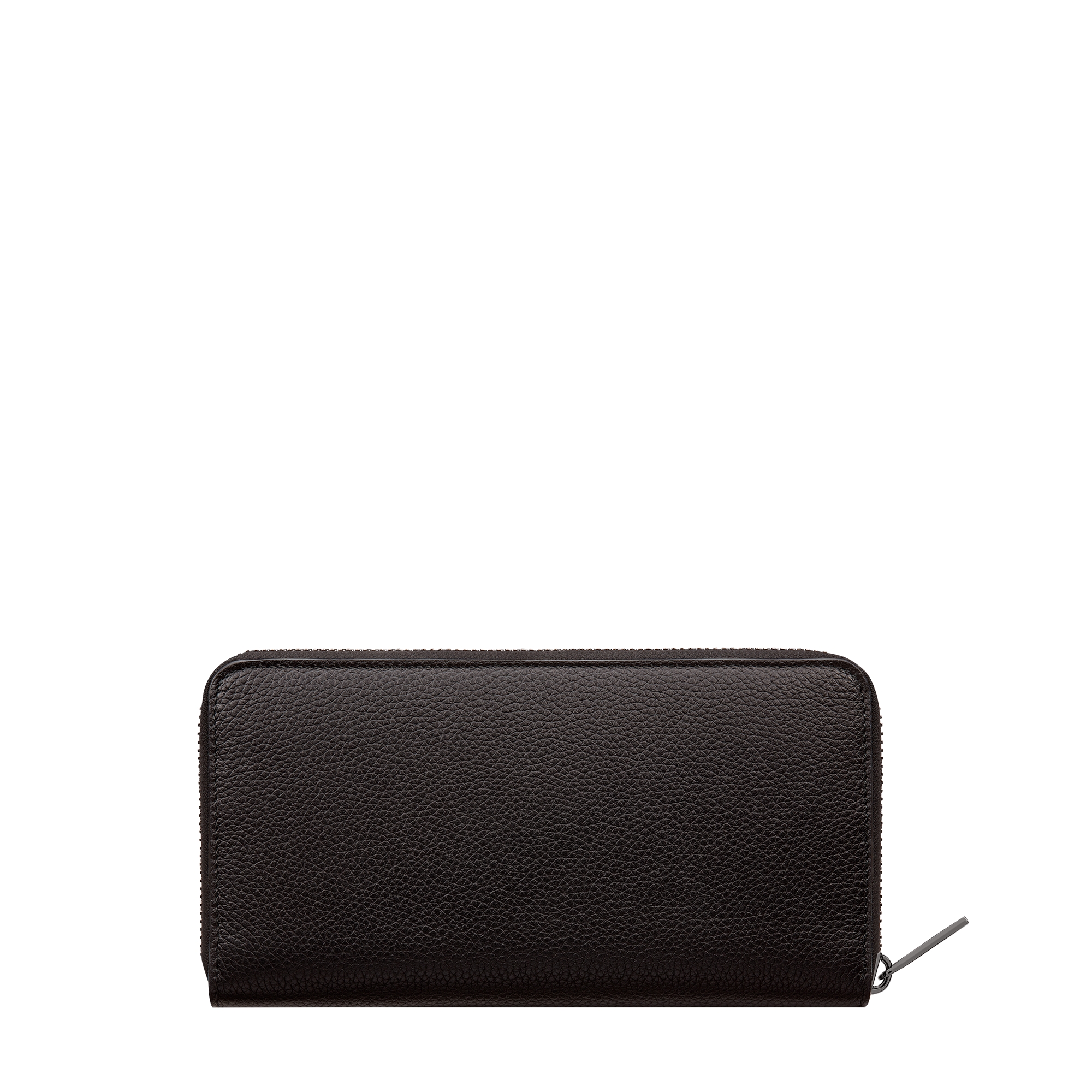 CD Icon Long Zipped Wallet Black Grained Calfskin E08