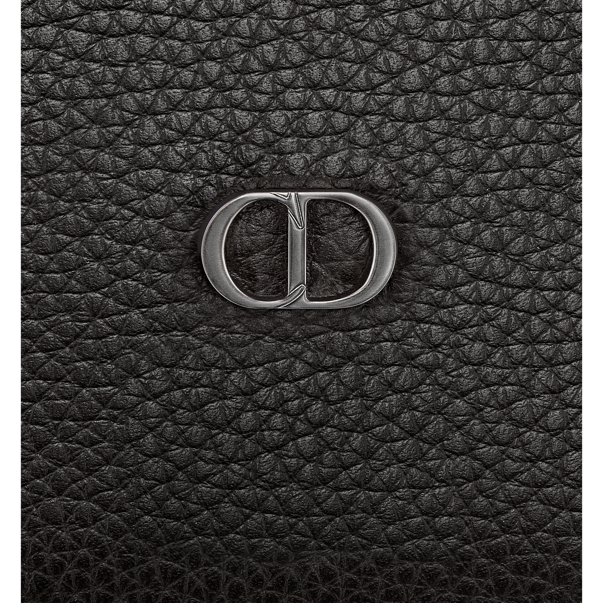 CD Icon Long Zipped Wallet Black Grained Calfskin E09