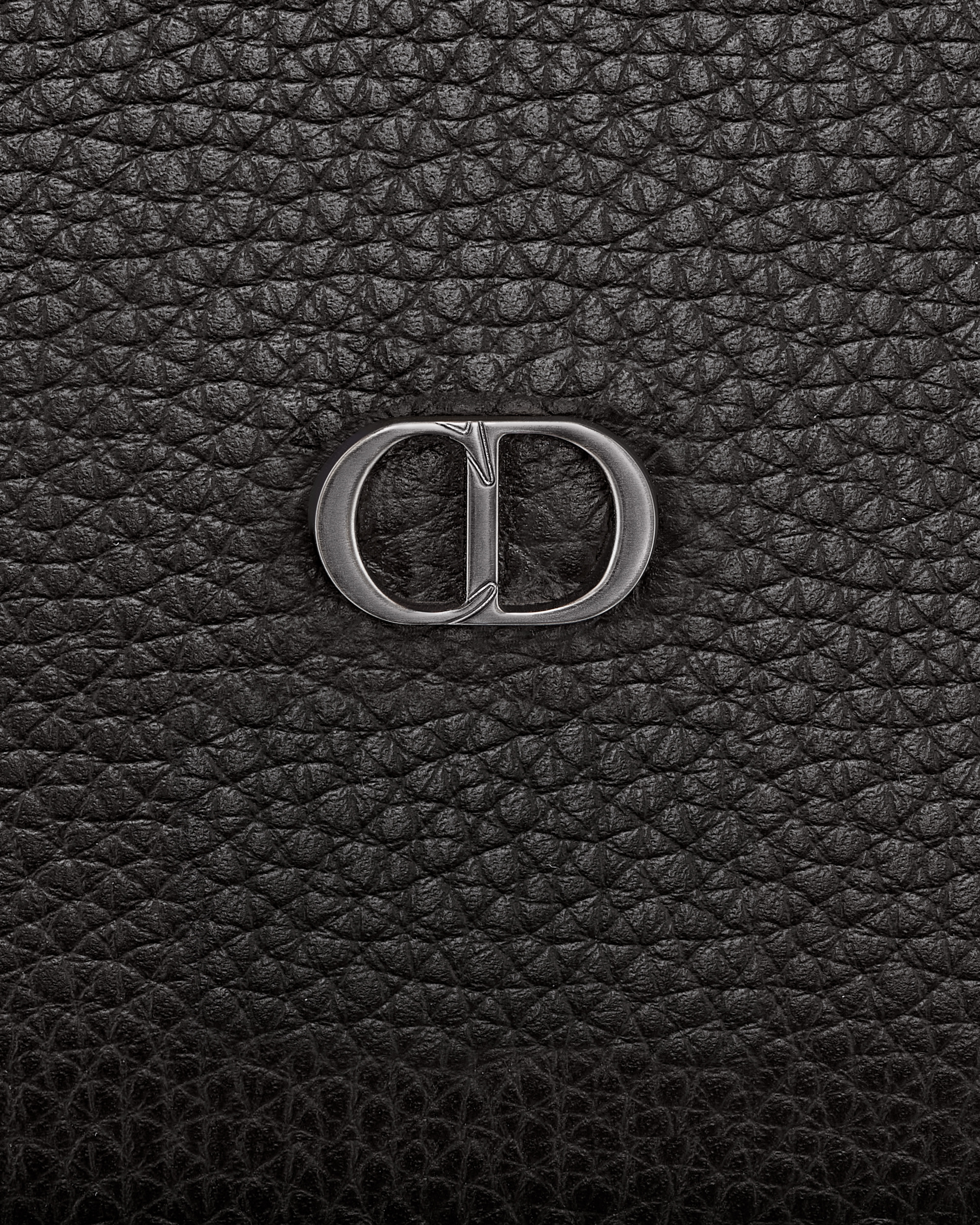 CD Icon Long Zipped Wallet Black Grained Calfskin E09