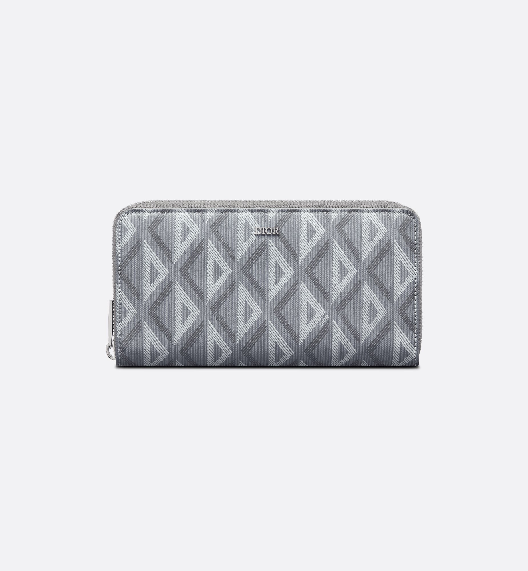 Zipped Long Wallet Black Coated Cotton Canvas with CD Zipped Long Wallet Black Coated Cotton Canvas with CD