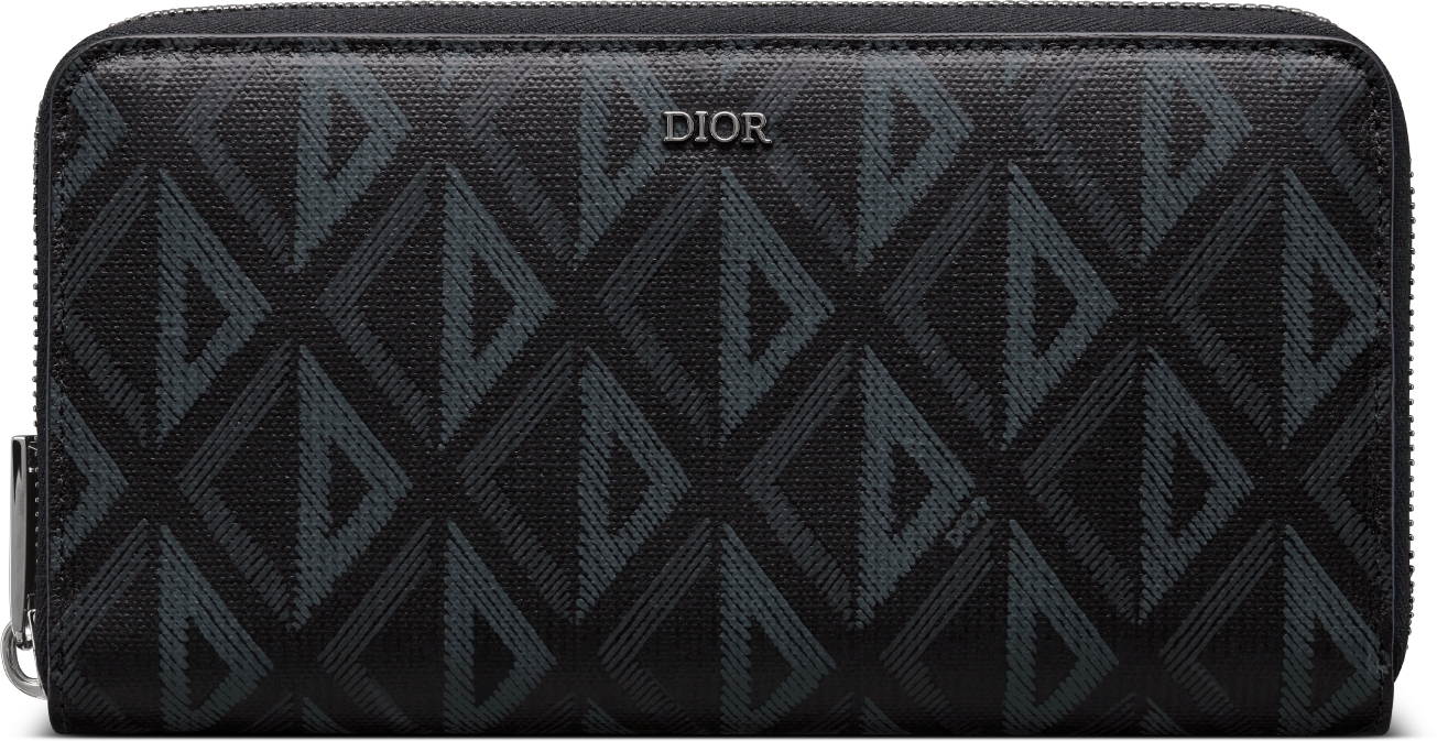 DIOR | ロングジップウォレット CD Diamond コーティング コットンキャンバス