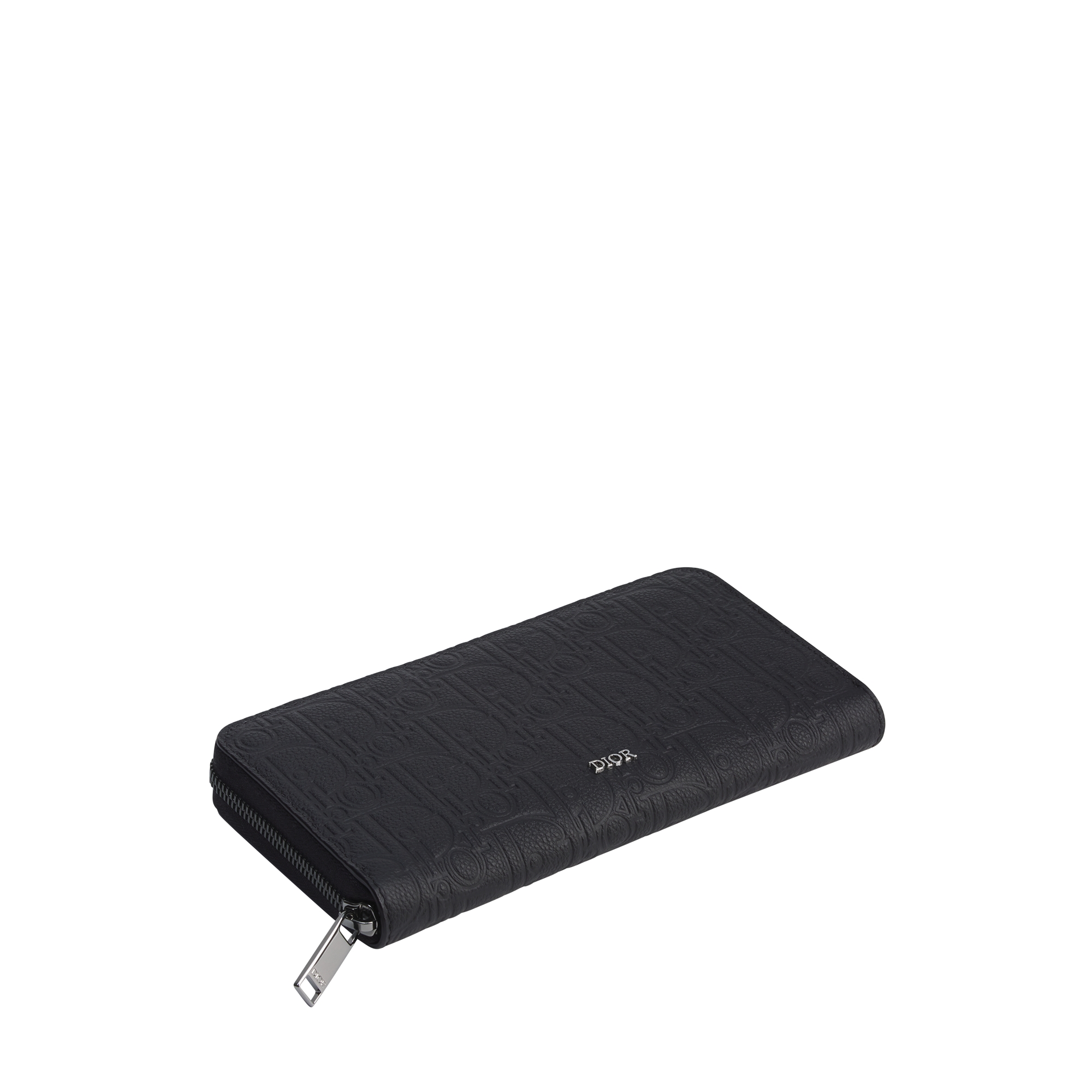 Zipped Long Wallet Black Dior Gravity Leather E03