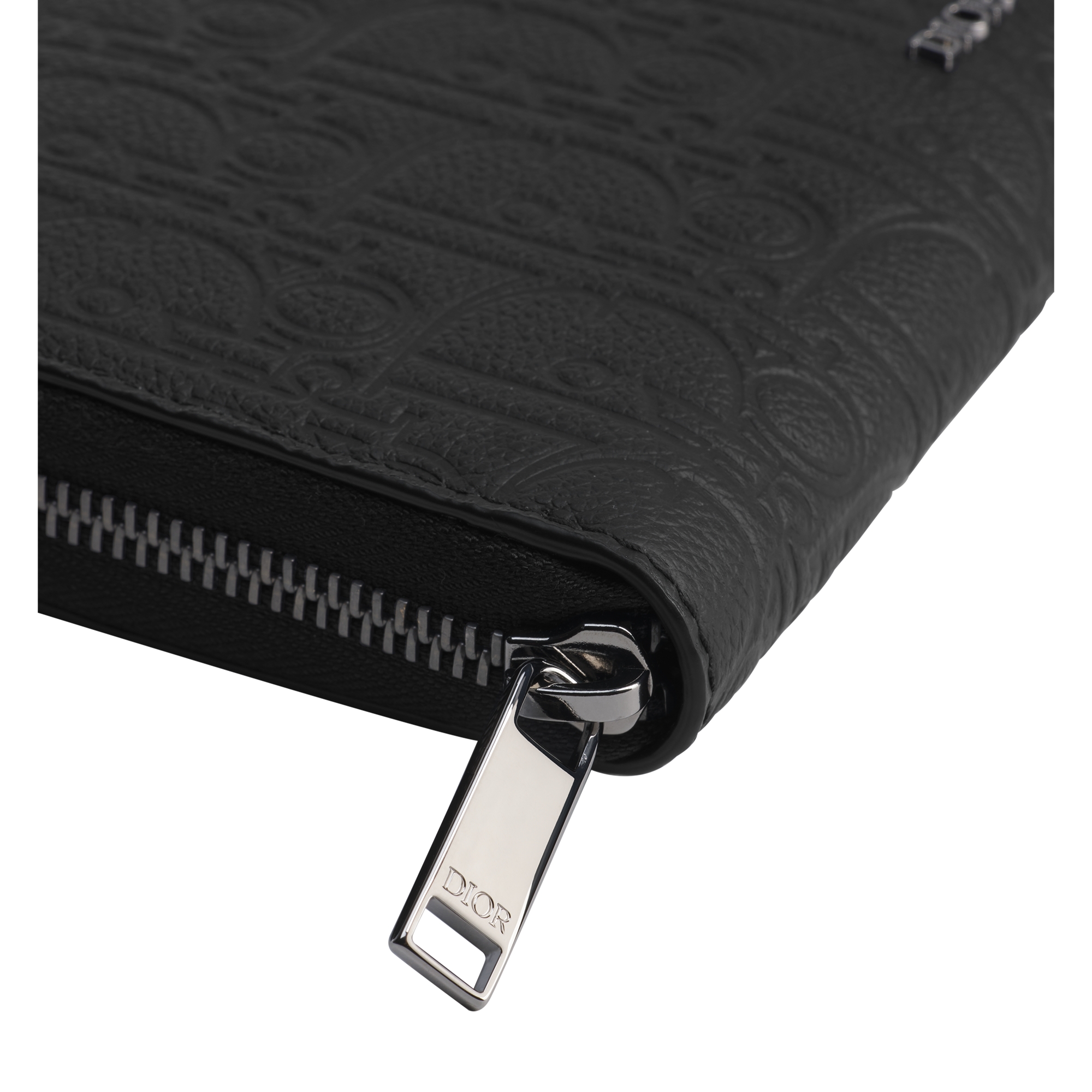 Zipped Long Wallet Black Dior Gravity Leather E10