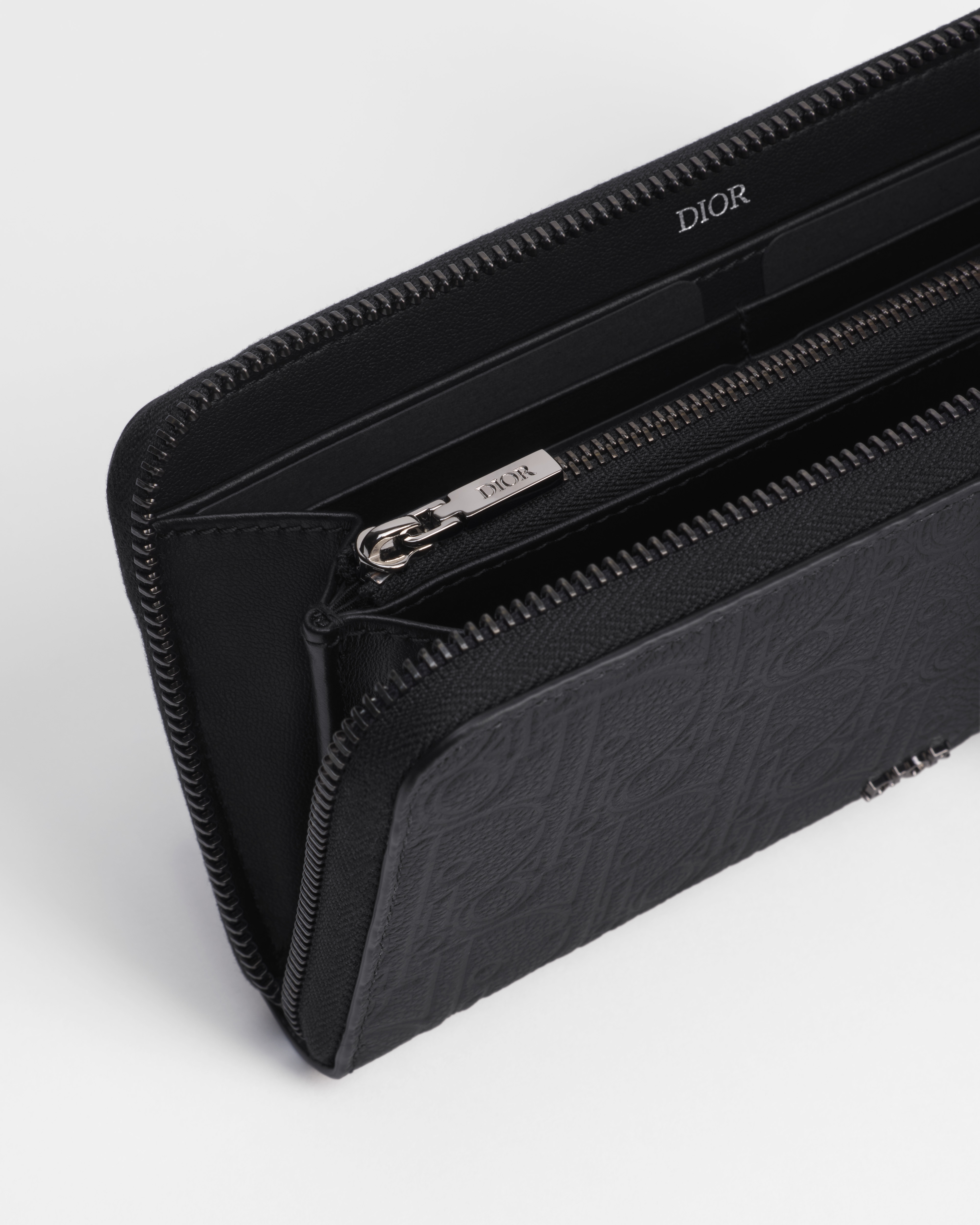 ロングジップウォレット ディオール グラビティ レザー E07