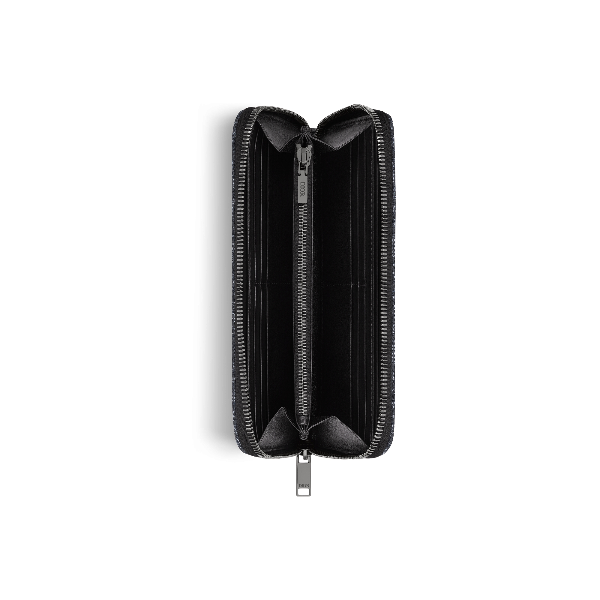 Dior ブラック ウォレット Vertical Long Zipped Wallet Black Dior Gravity Leather | DIOR