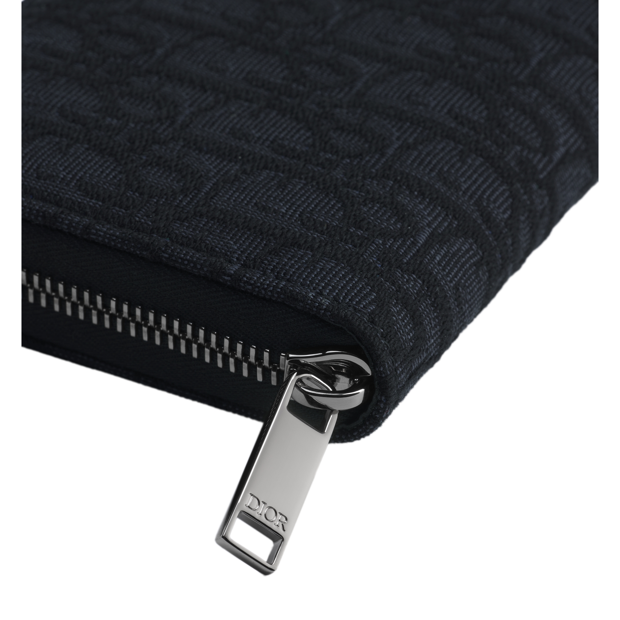Zipped Long Wallet Black Dior Oblique Jacquard E10
