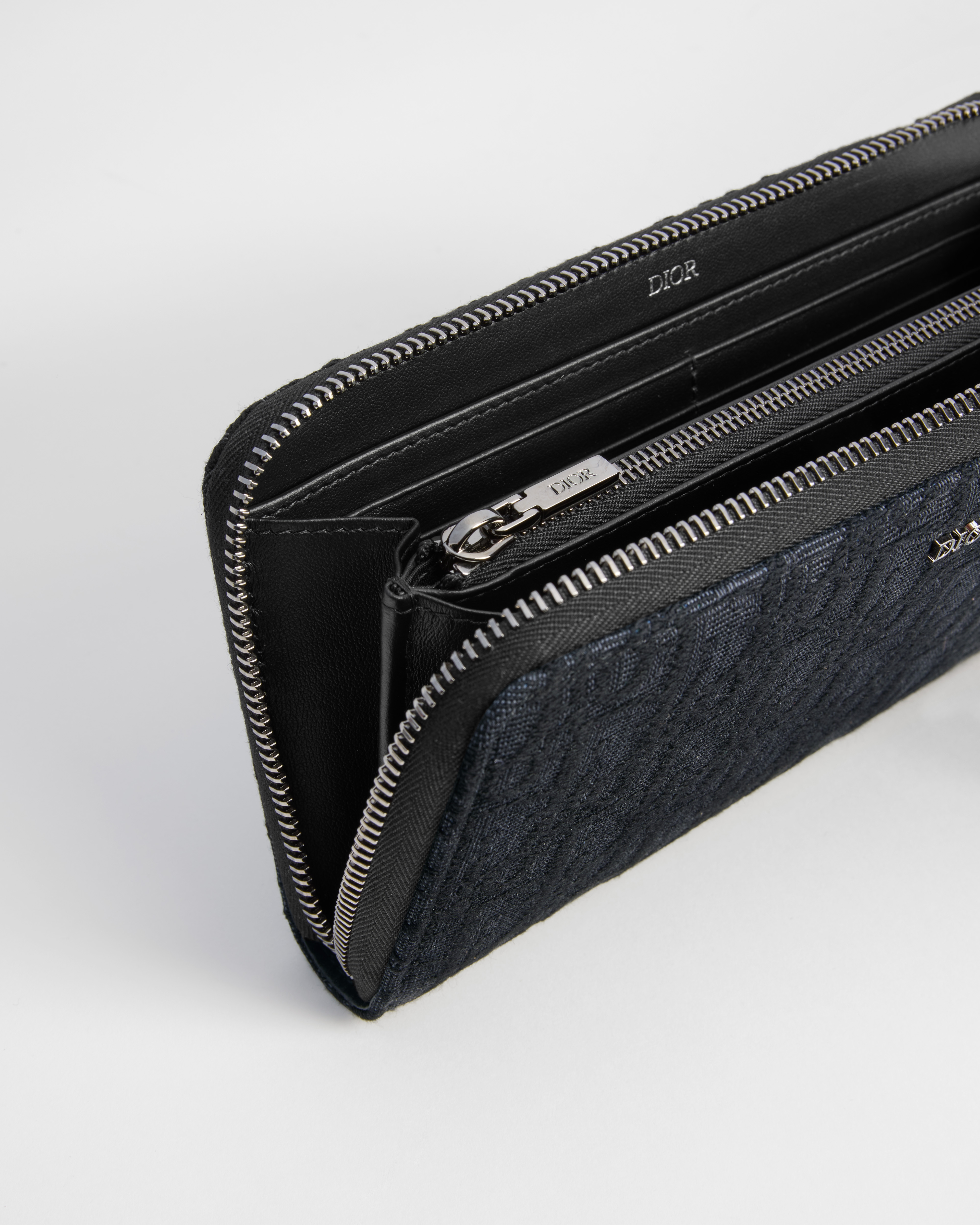 ロングジップウォレット ディオール オブリーク ジャカード E07