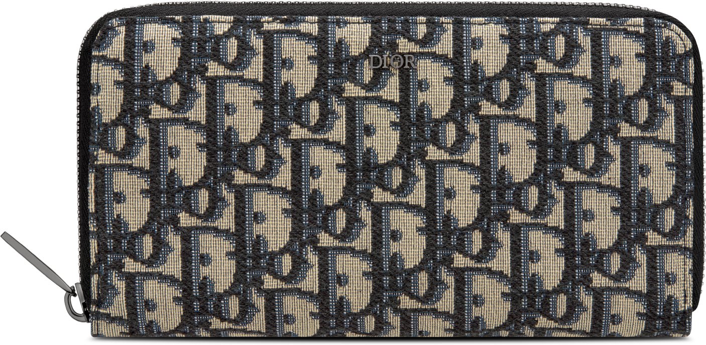 【感謝価格】 Black Wallet Long Zipped Dior DIOR | Jacquard Oblique 小物
