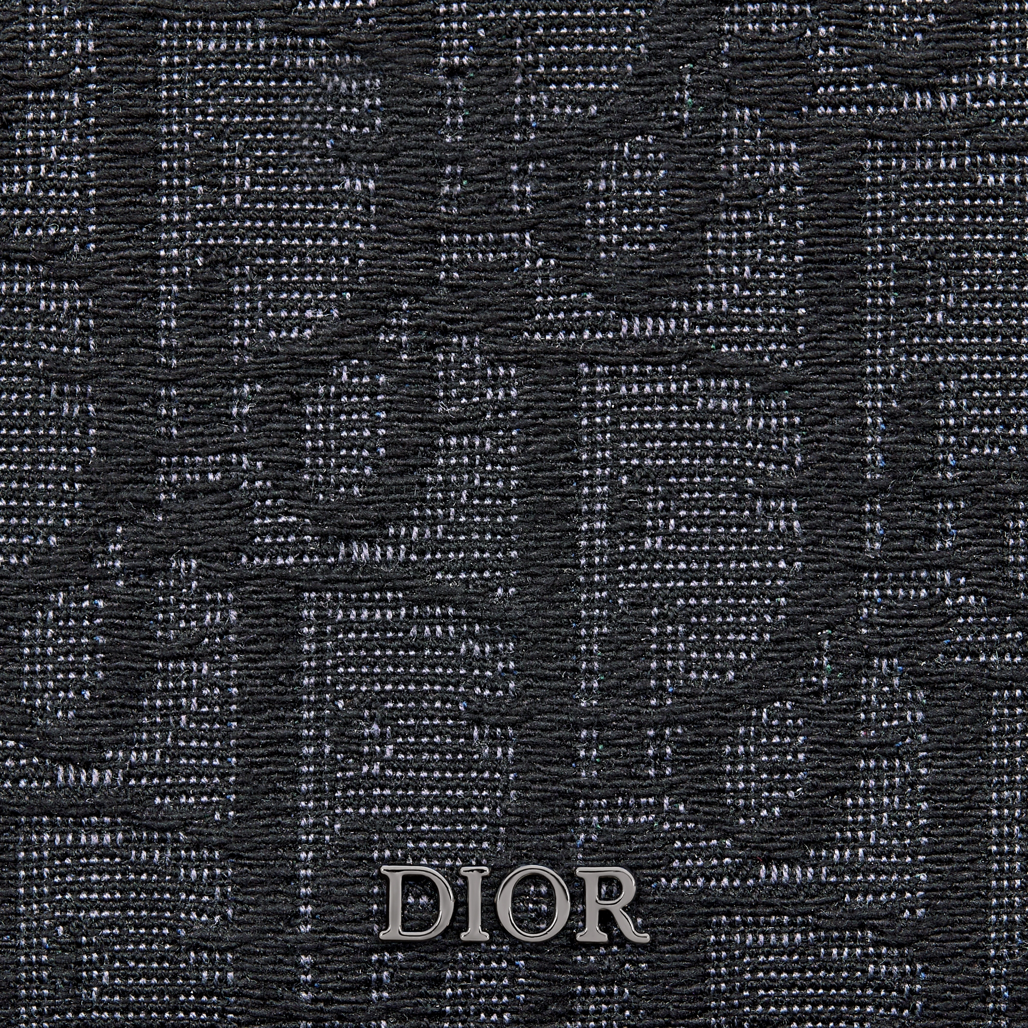 Zipped Coin Purse Black Dior Oblique Jacquard E09