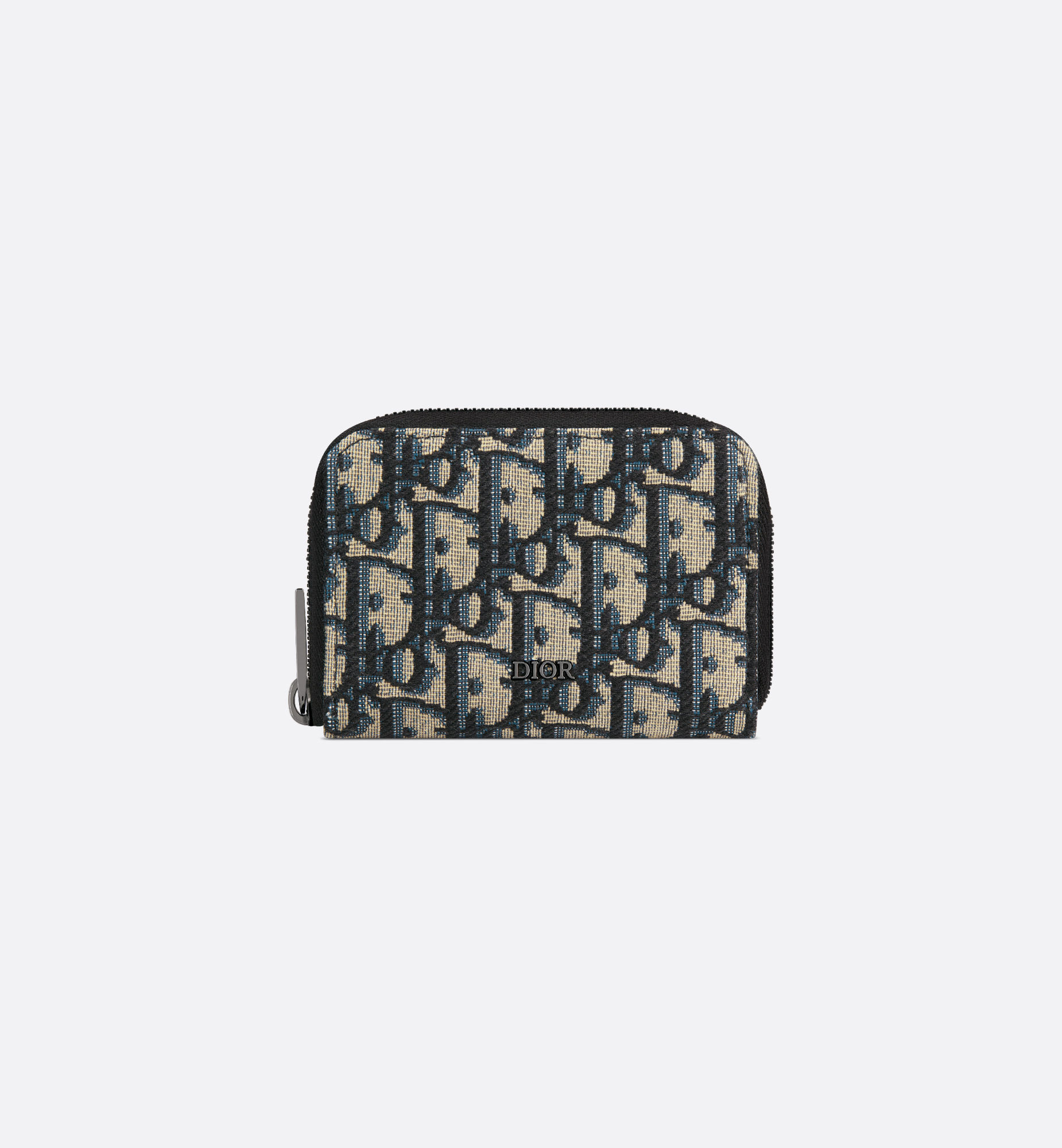 Zipped Coin Purse Beige and Black Dior Oblique Jacquard | DIOR Zipped Coin Purse Beige and Black Dior Oblique Jacquard | DIOR