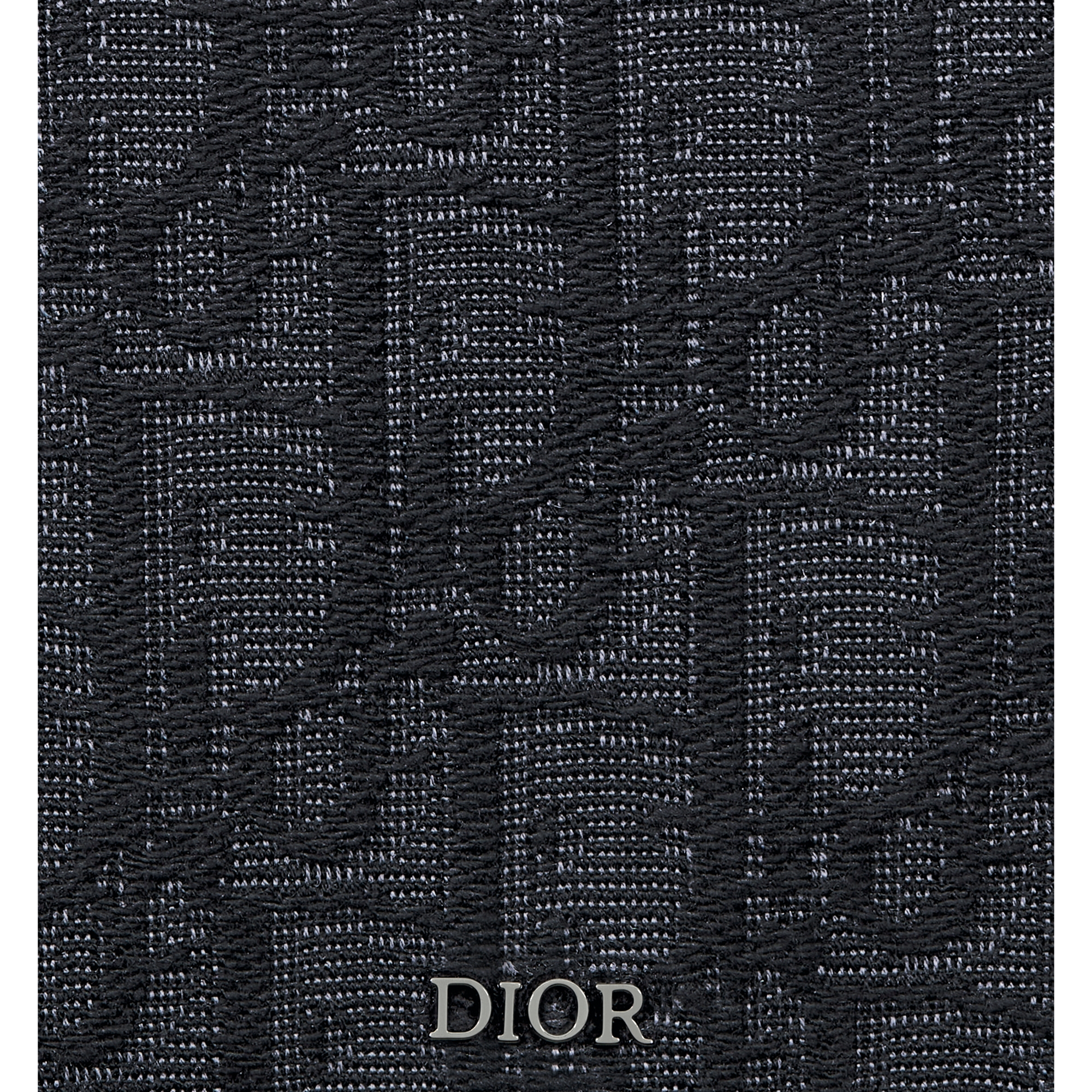 Long Vertical Zipped Wallet Black Dior Oblique Jacquard E09