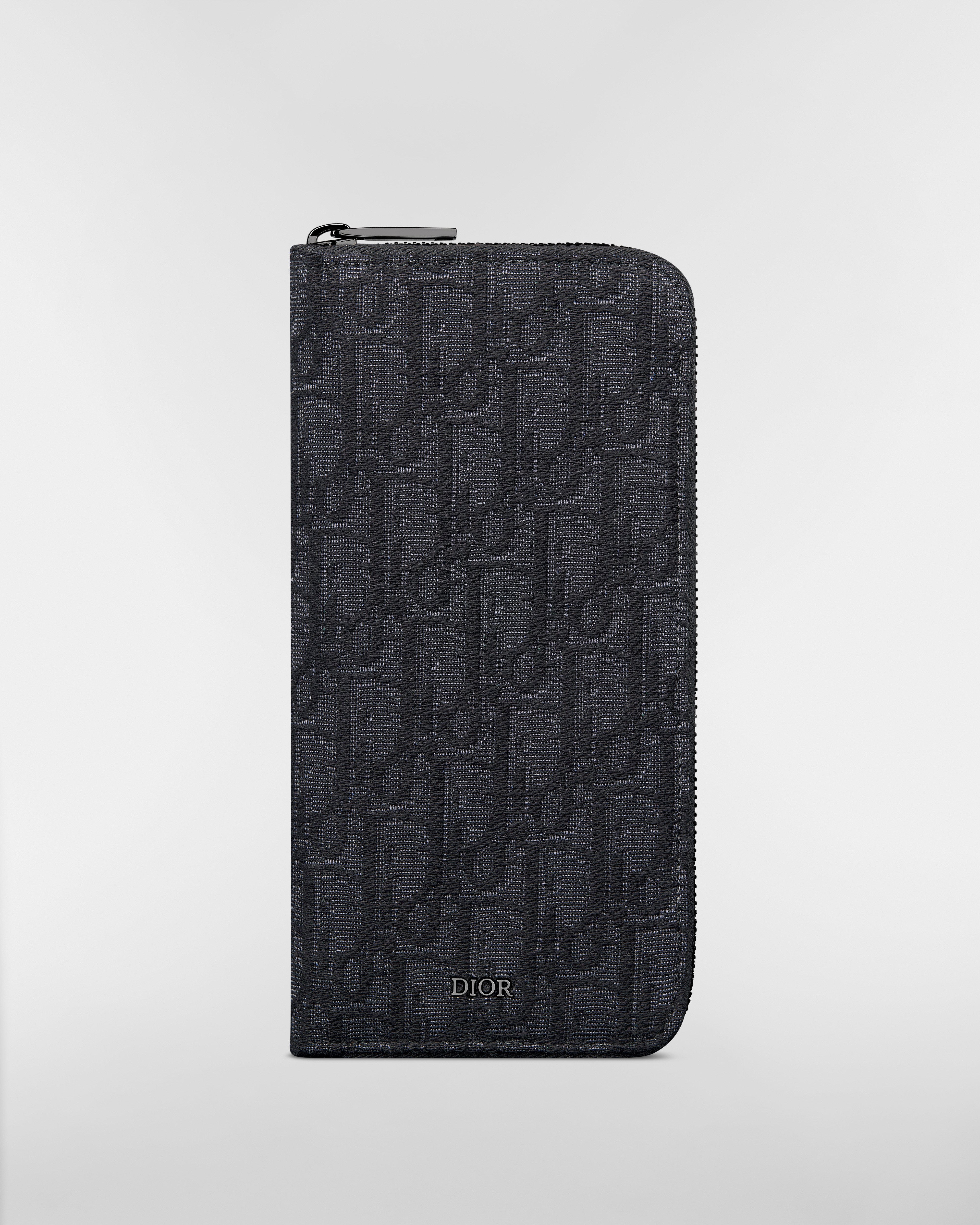 バーティカル ロング ジップウォレット ディオール オブリーク ジャカード E01