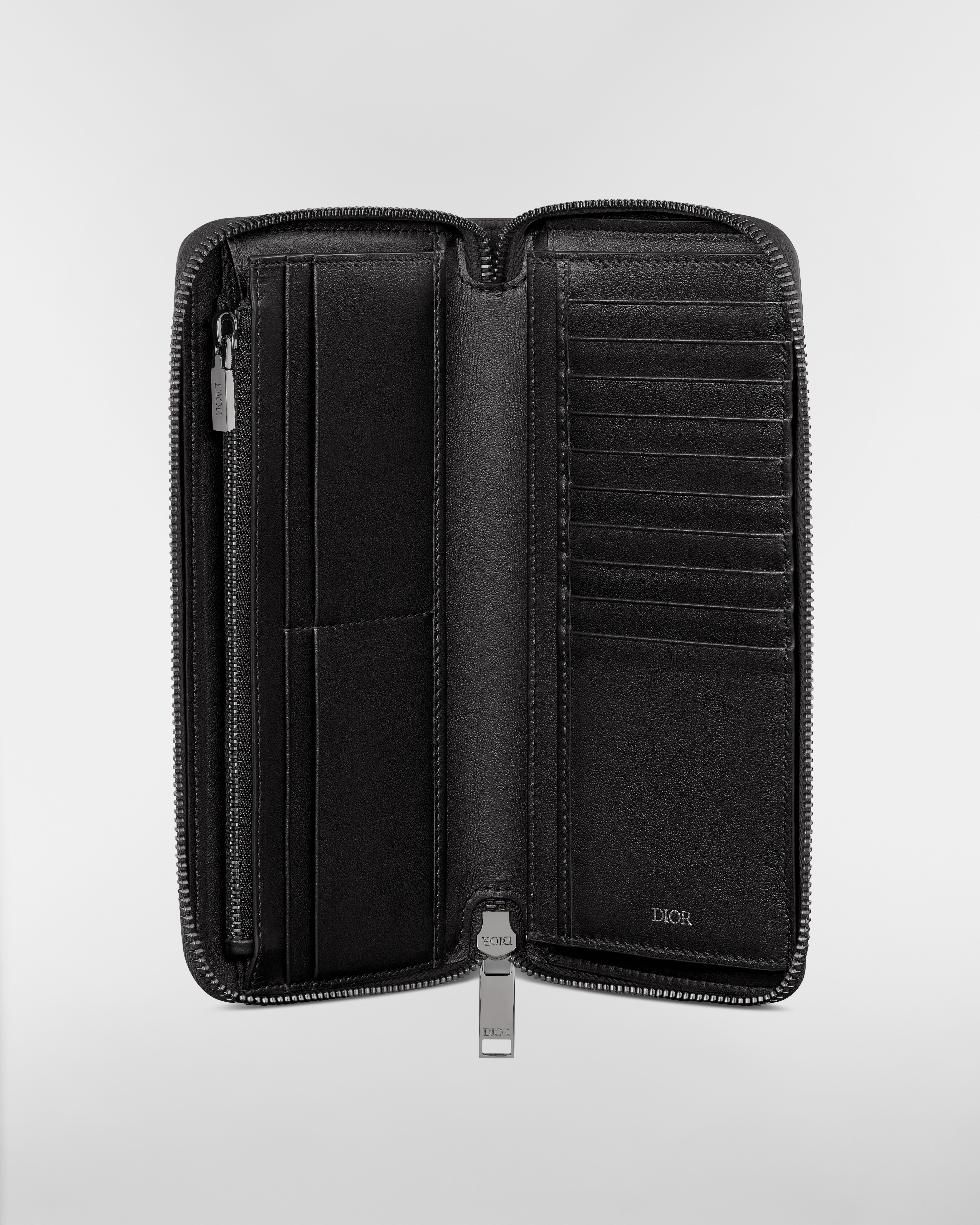バーティカル ロング ジップウォレット ディオール オブリーク ジャカード E07