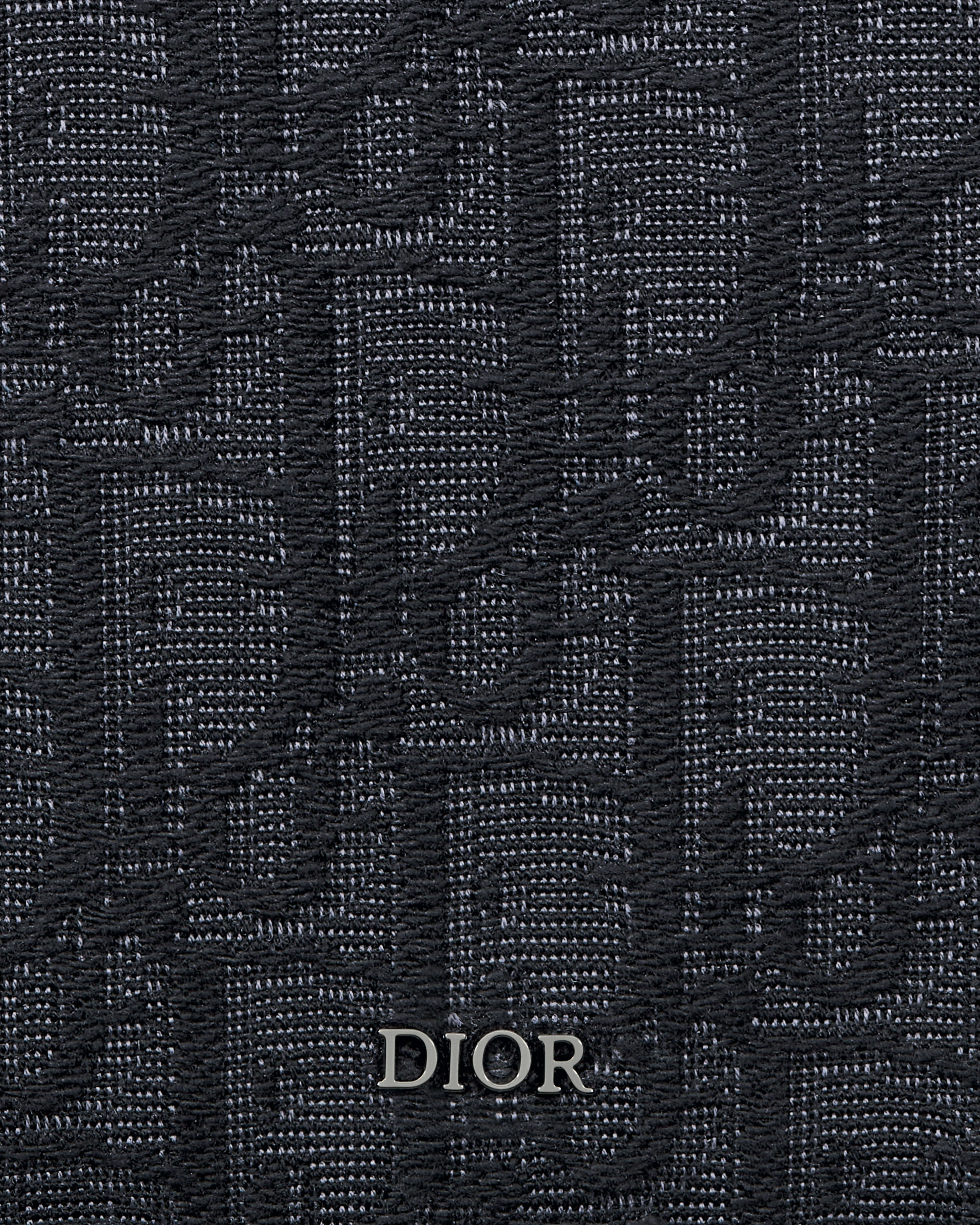 Long Vertical Zipped Wallet Black Dior Oblique Jacquard E09