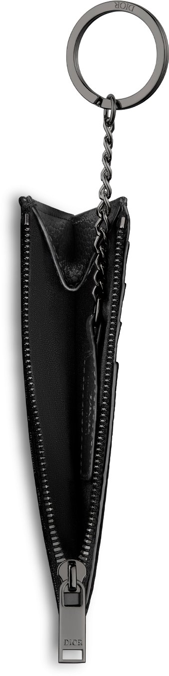 디올 분할 링이 있는 지퍼형 카드 홀더 2ESBC318YSE_H03E