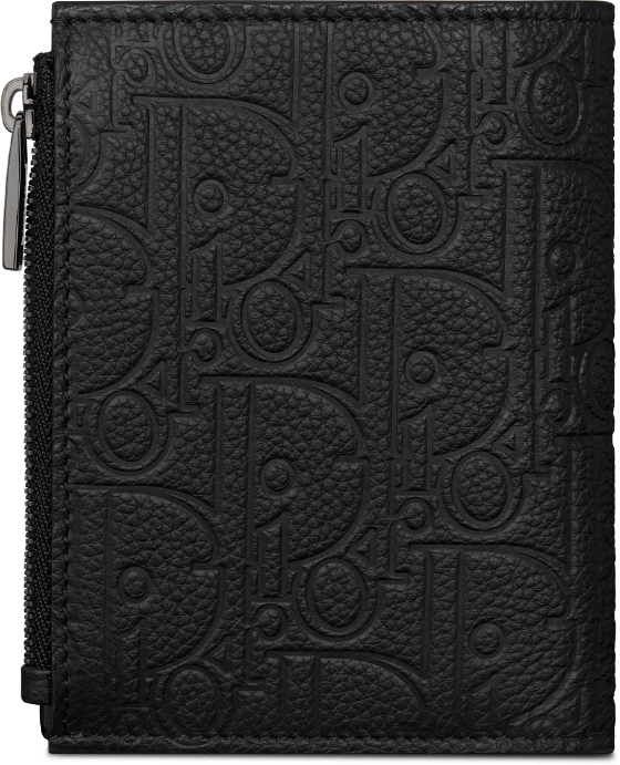 Vertical Compact Card Holder Black Dior Gravity Leather DIOR