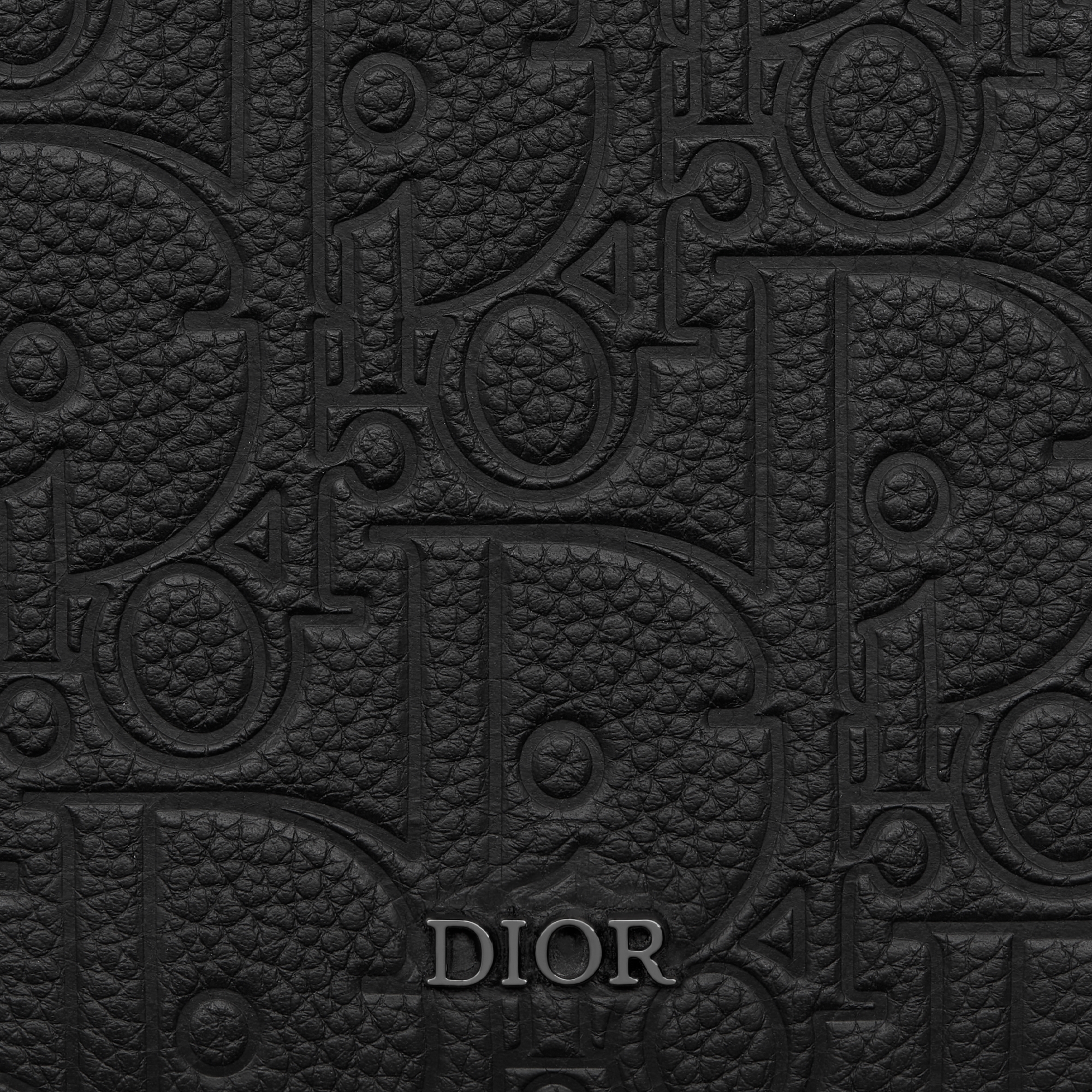 Porte-cartes compact vertical Cuir Dior Gravity noir E09