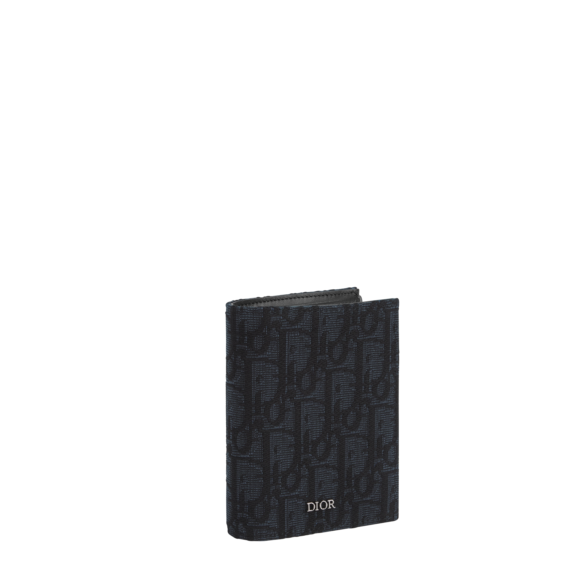 Bifold Wallet Black Dior Oblique Jacquard E03
