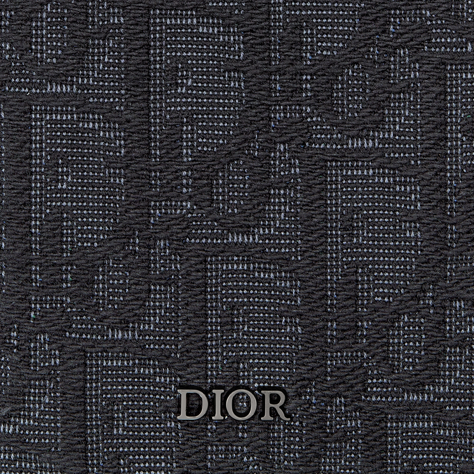 Carteira com duas dobras Jacquard Dior Oblique preto E09