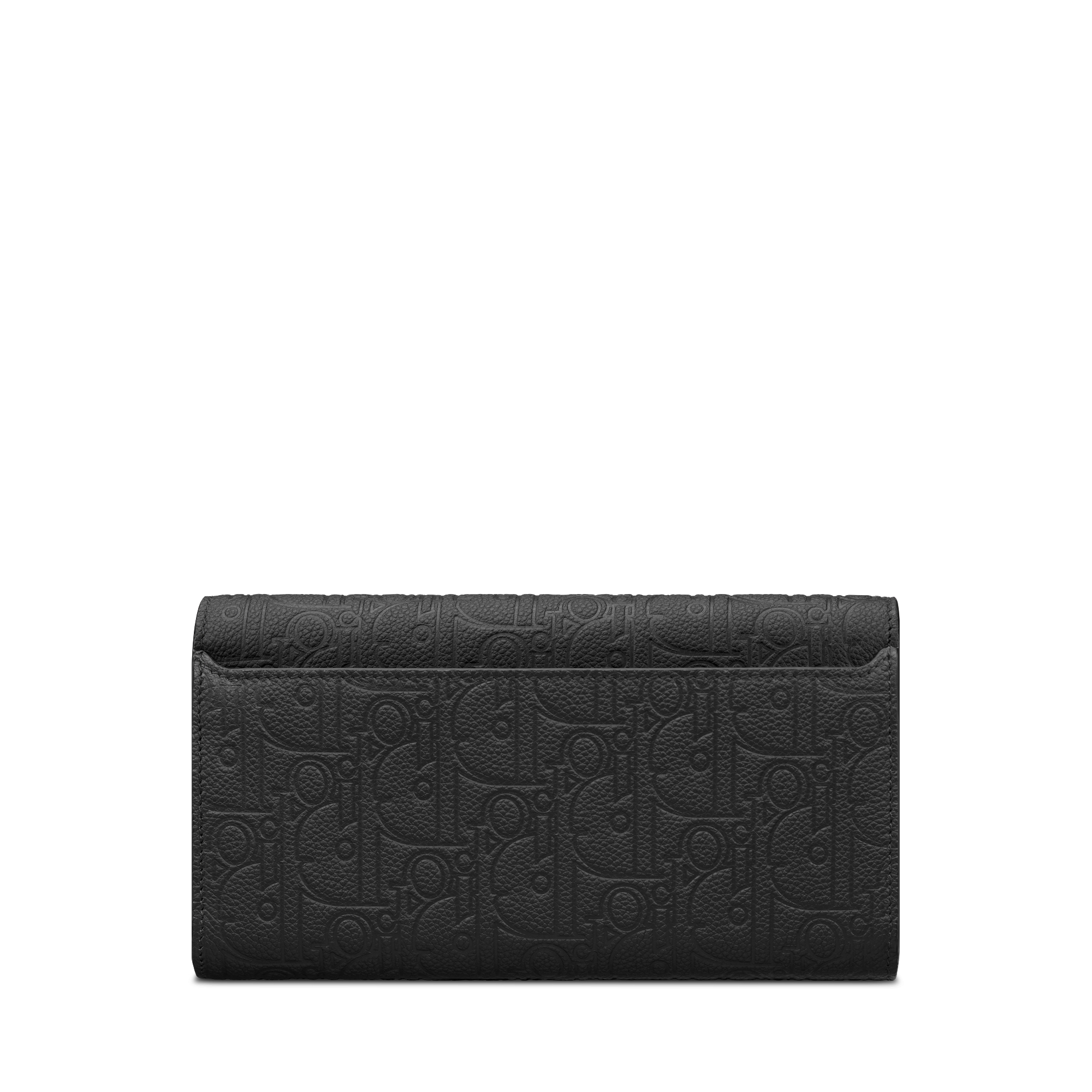 Langes Portemonnaie mit Umschlagklappe Dior Gravity Leder in Schwarz E08