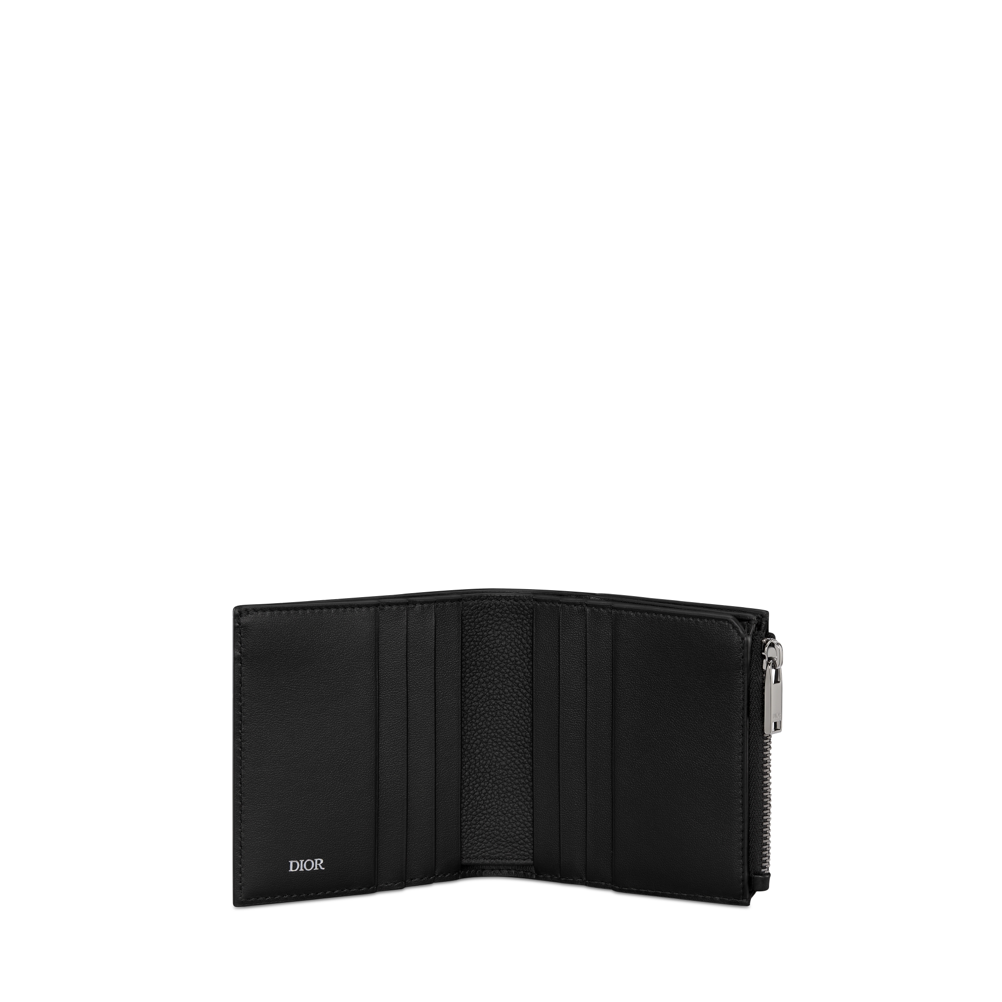Bifold-portemonnee Zwart Dior Gravity-leer E07