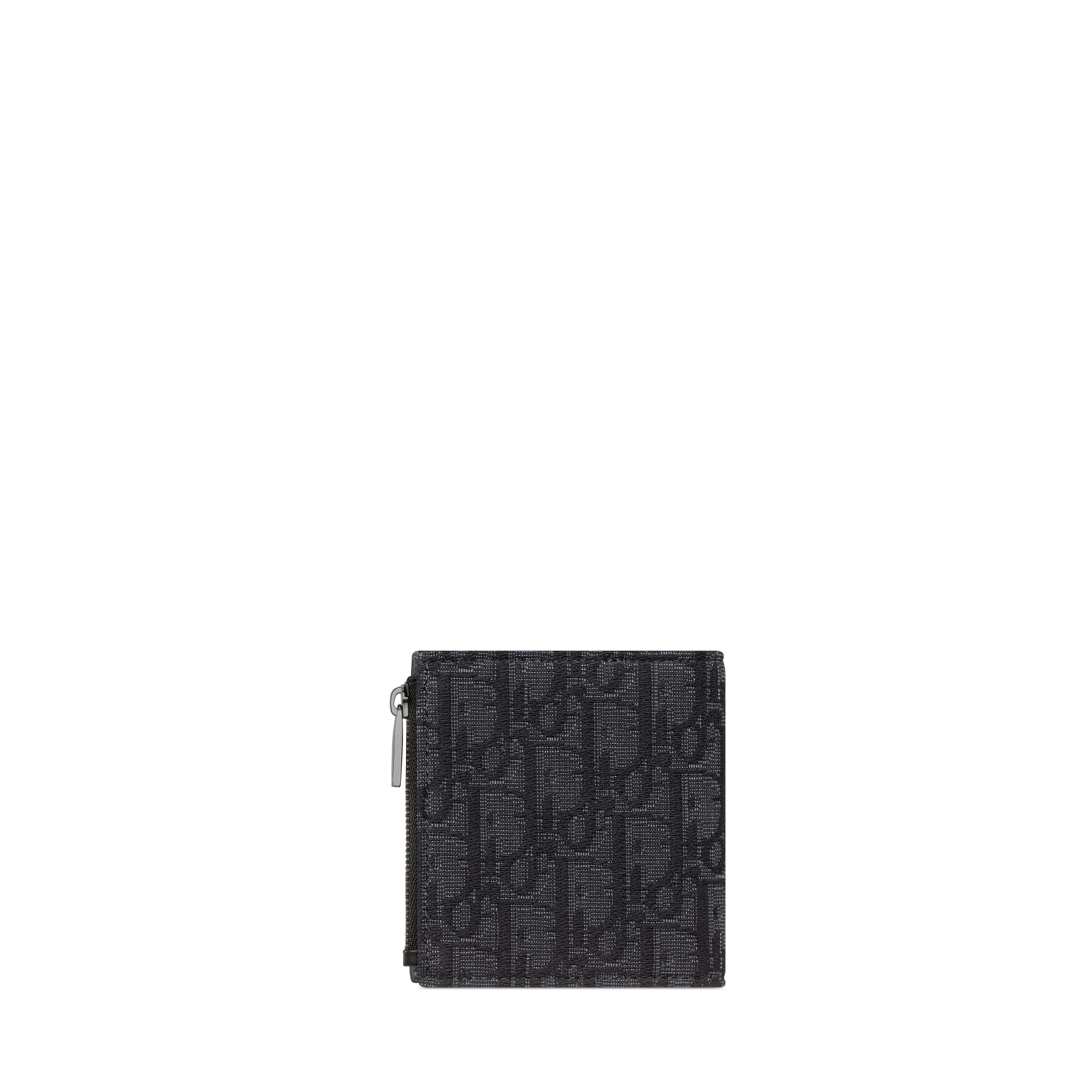 Bifold Wallet Black Dior Oblique Jacquard E08