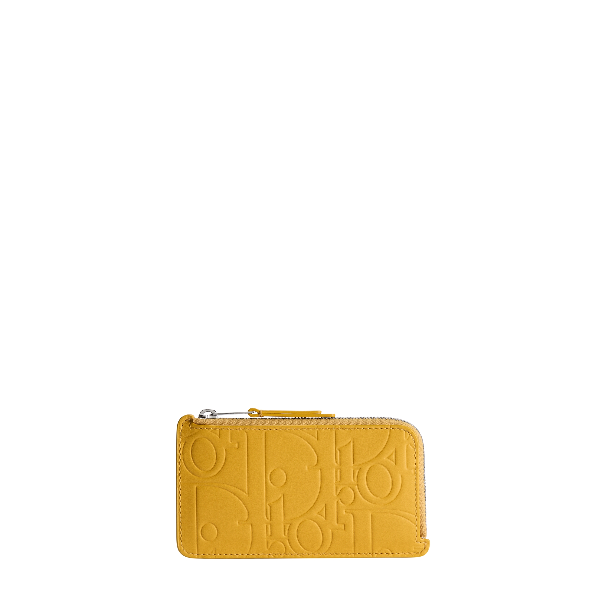 Zipped Card Holder Jaune Chantilly Dior Gravity Smooth Leather | DIOR